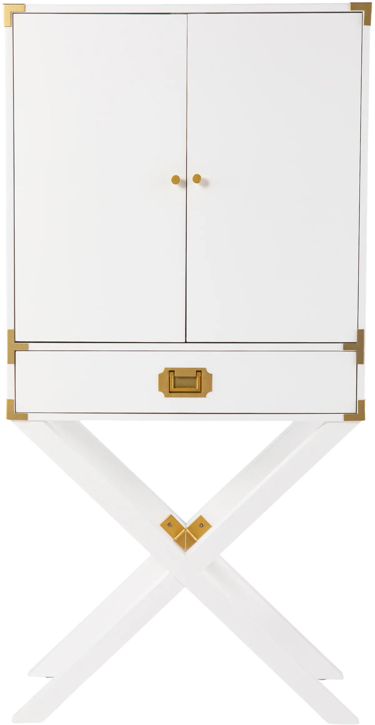 HZ1093941 Campaign Tall White Bar Cabinet-1