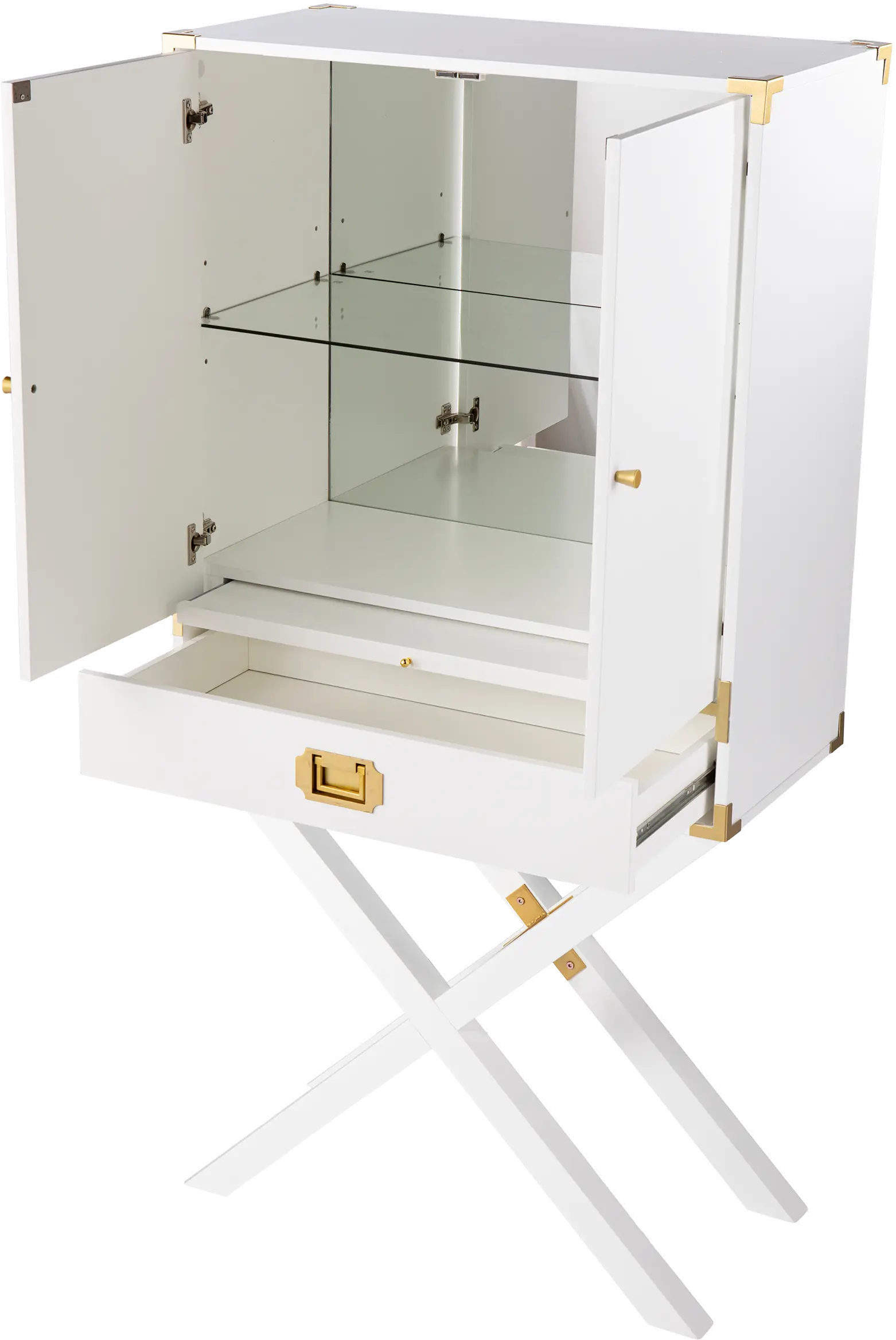 HZ1093941 Campaign Tall White Bar Cabinet-6