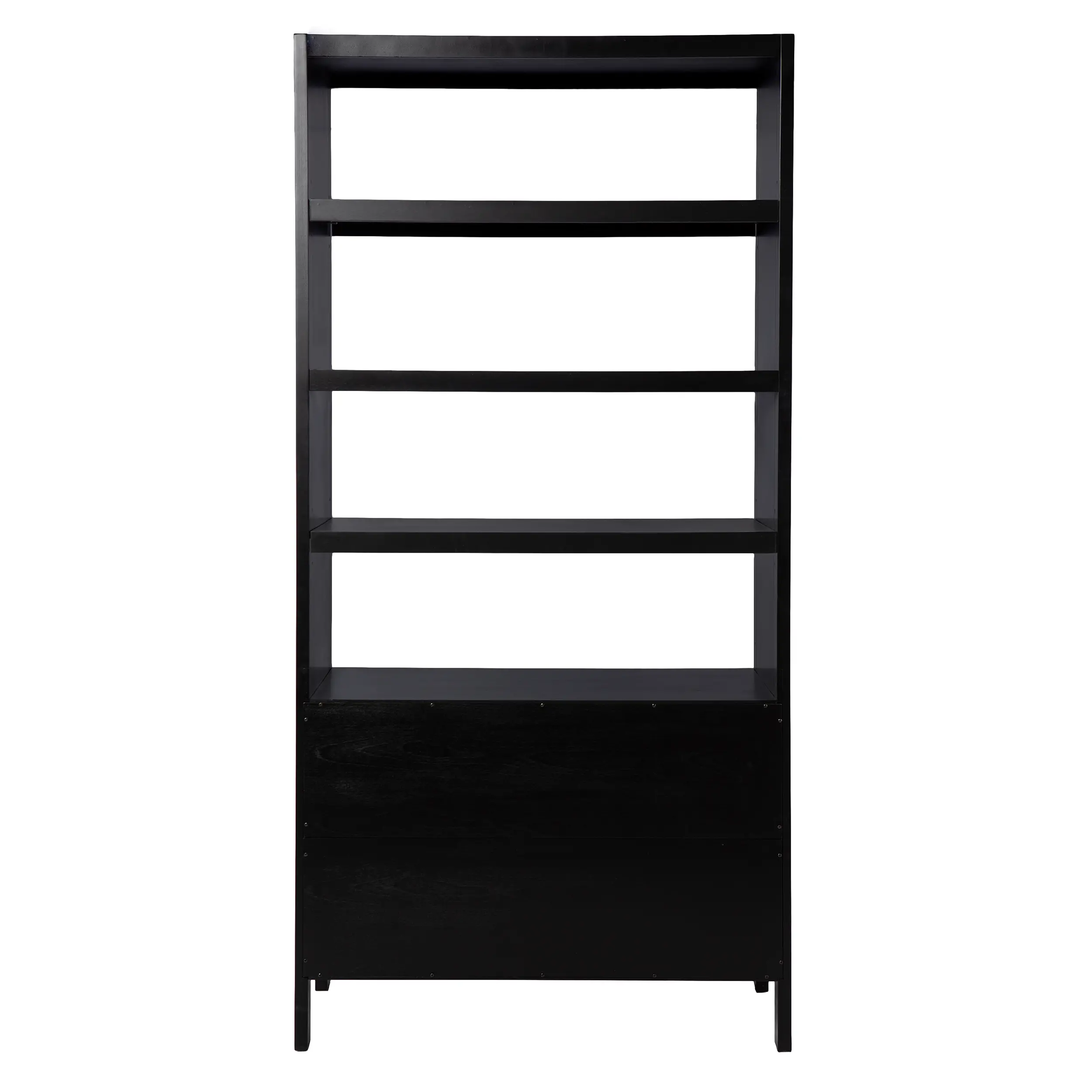 HZ1096138 Carondale Black & Rattan Bookcase-7