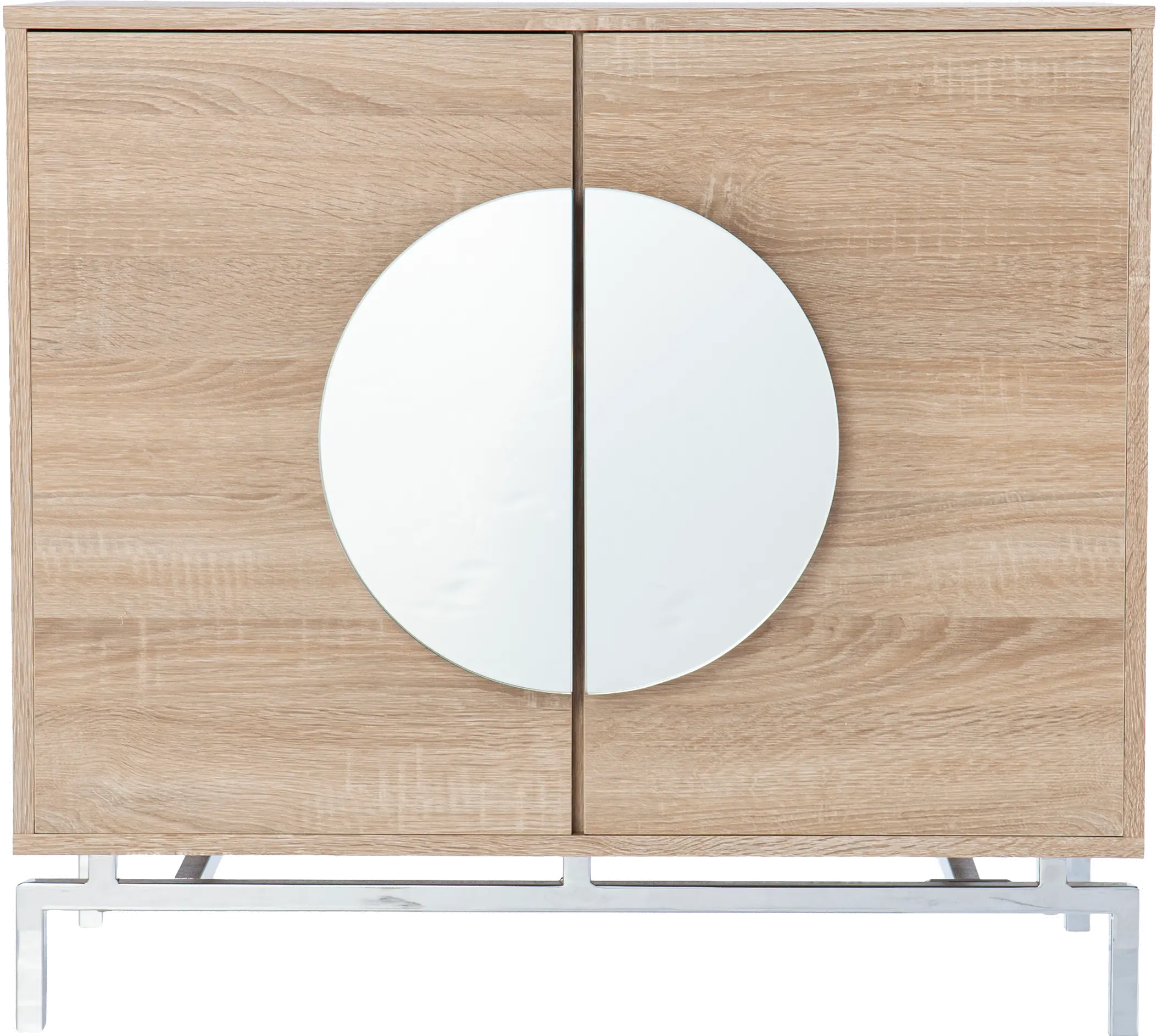 HZ1114405 Northdom Light Brown Bar Cabinet with Wine Storage-1