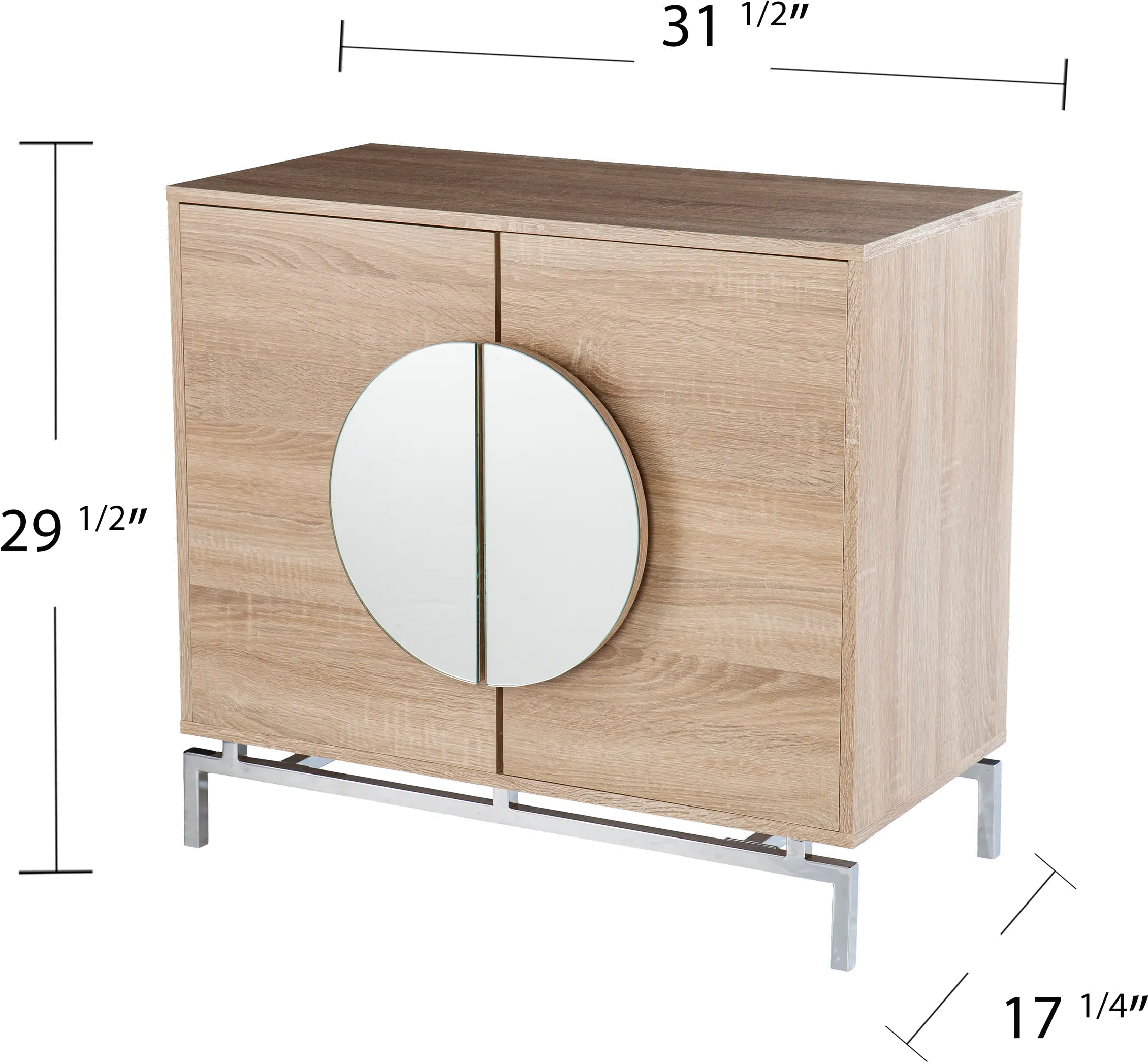 HZ1114405 Northdom Light Brown Bar Cabinet with Wine Storage-9