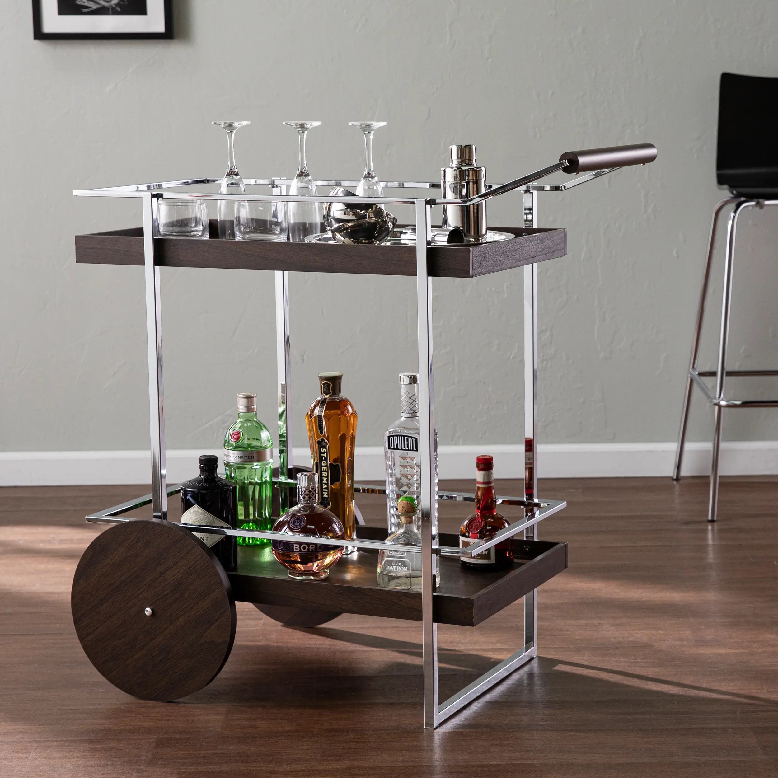 HZ1115440 Dorben Rolling Bar Cart-2