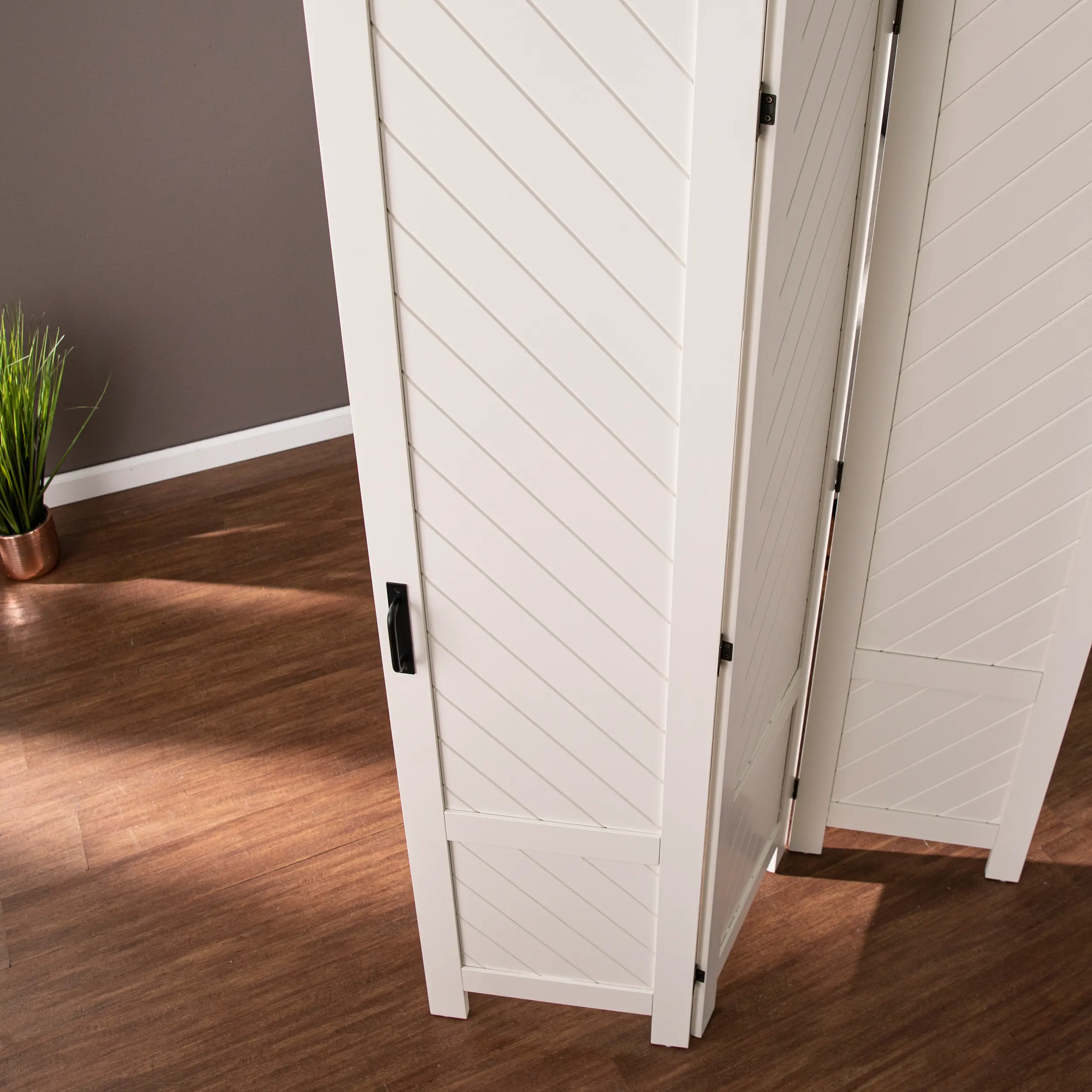 HZ1138966 Tottleigh White 3-Panel Room Divider-3