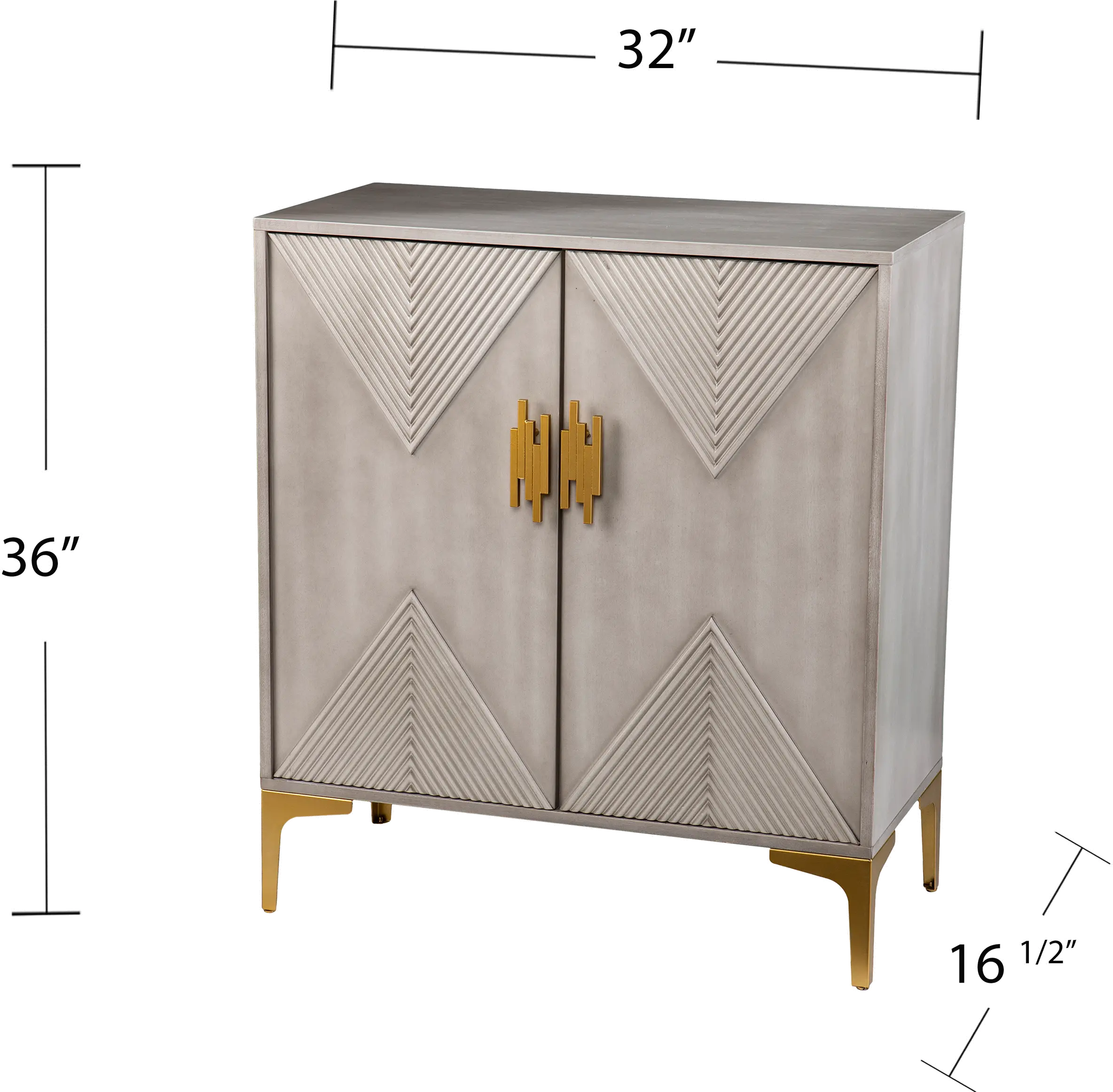 HZ1140405 Lantara Gray Modern Storage Cabinet-8