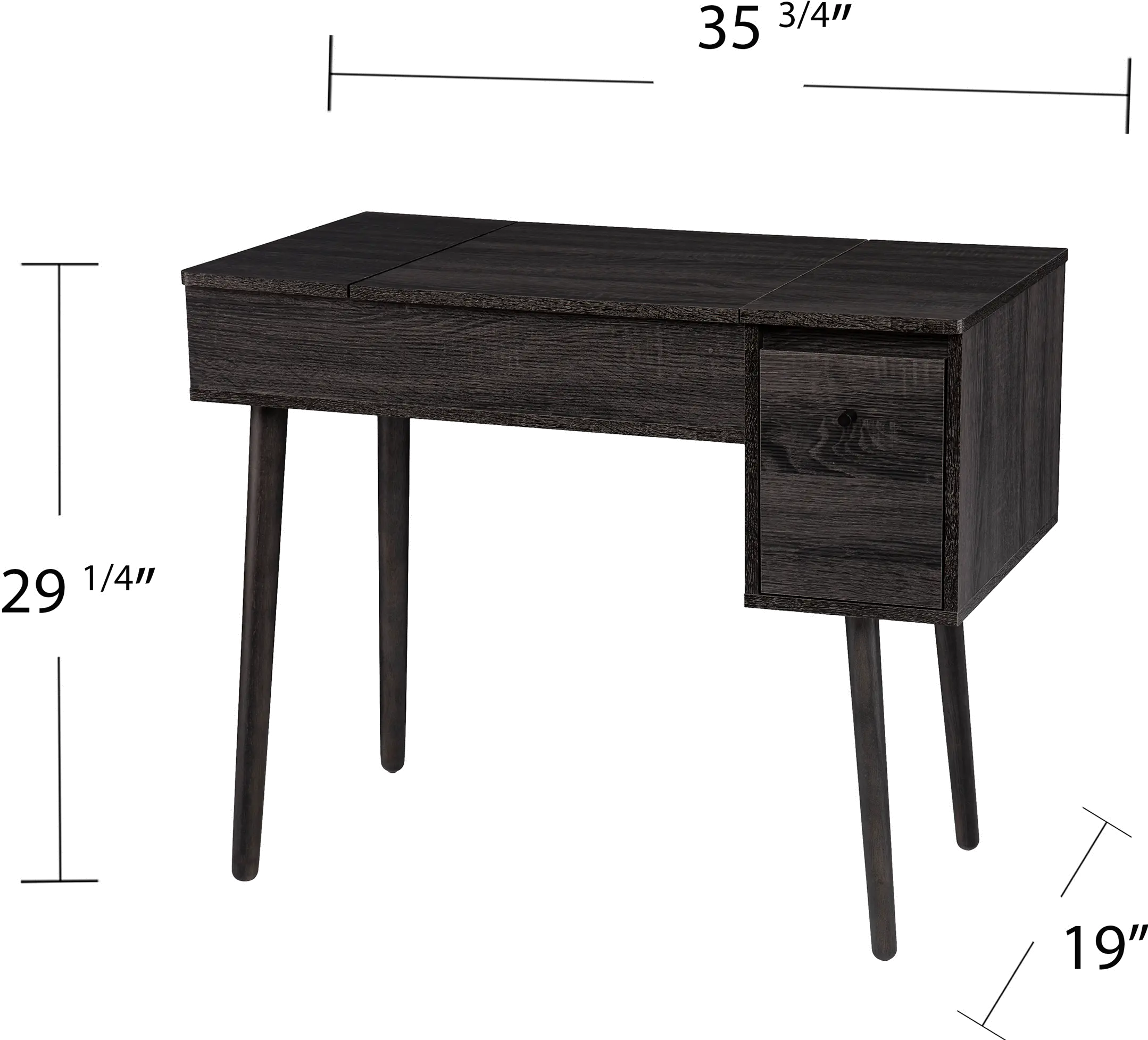 HZ1152644 Holly & Martin Harzen Black Storage Vanity with Mirror-10