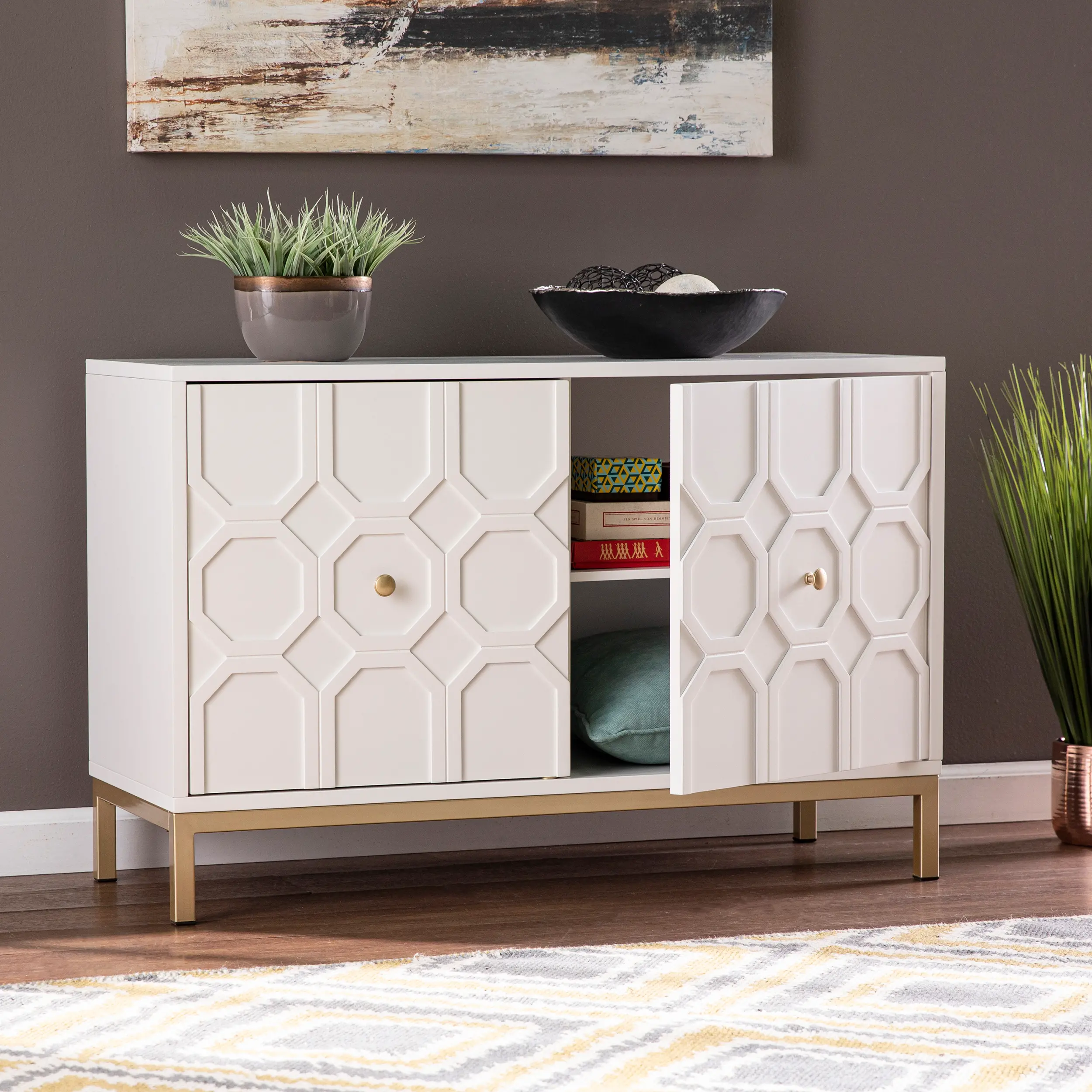 HZ1153005 Gramdlynn White Two-Door Accent Cabinet-2