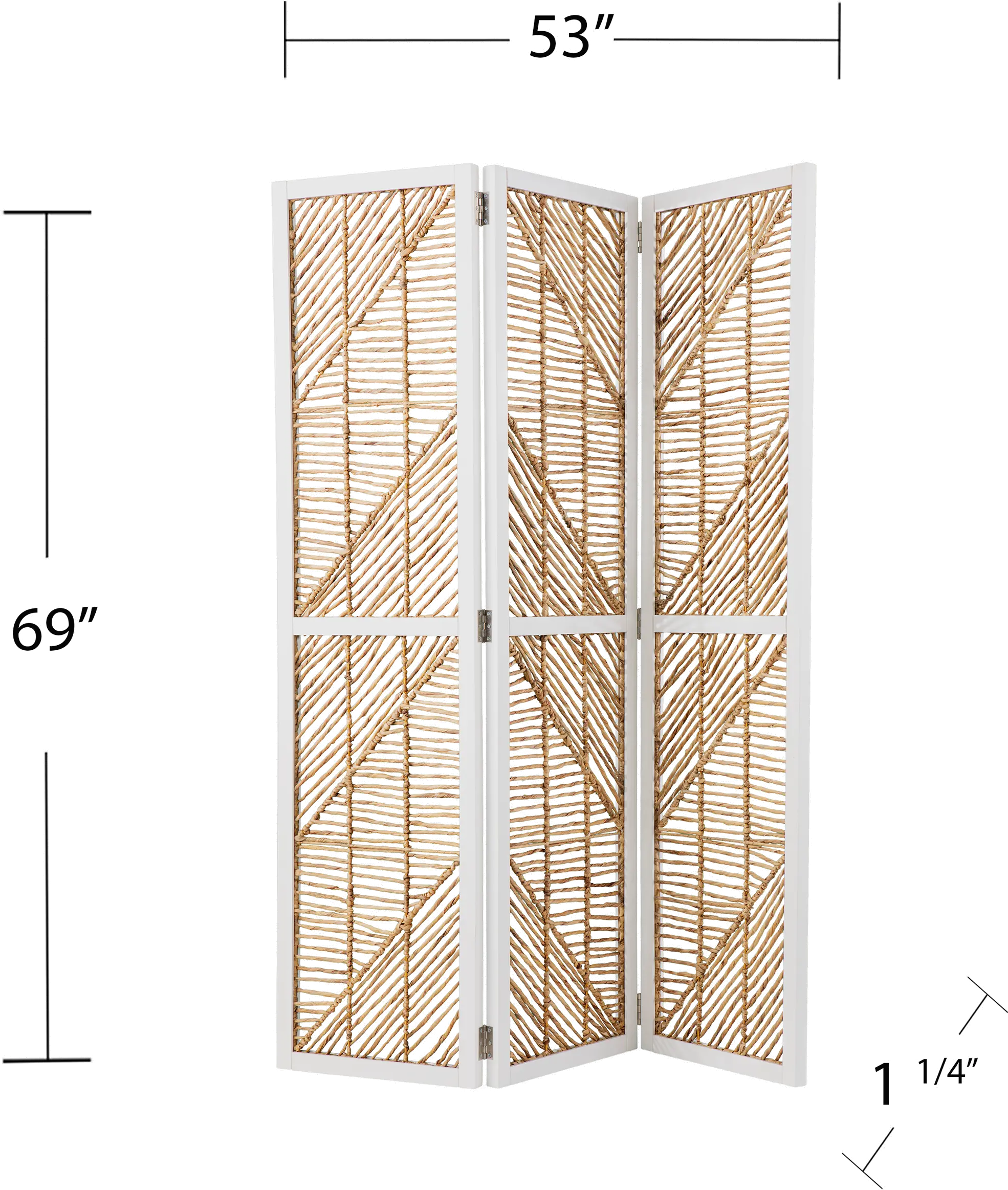 HZ1153466 Quilino Light Brown Woven Room Divider-5