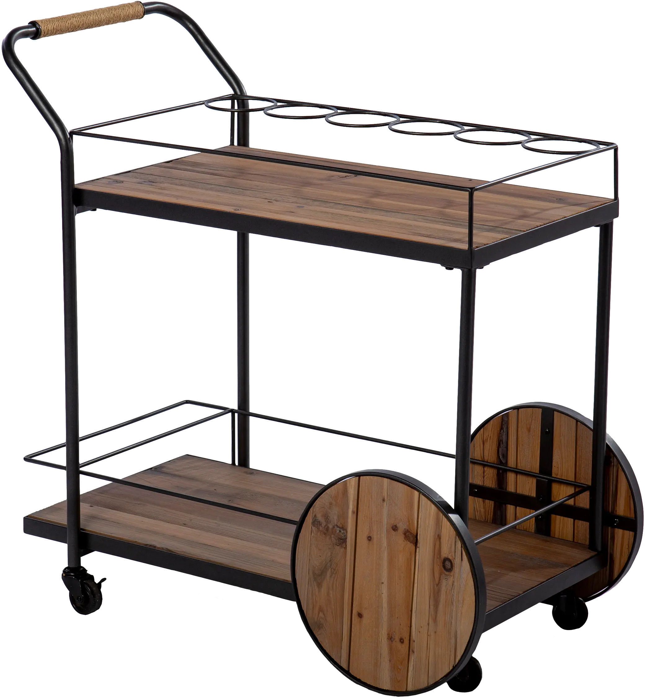 HZ1157540 Pemton Reclaimed Wood Bar Cart-1