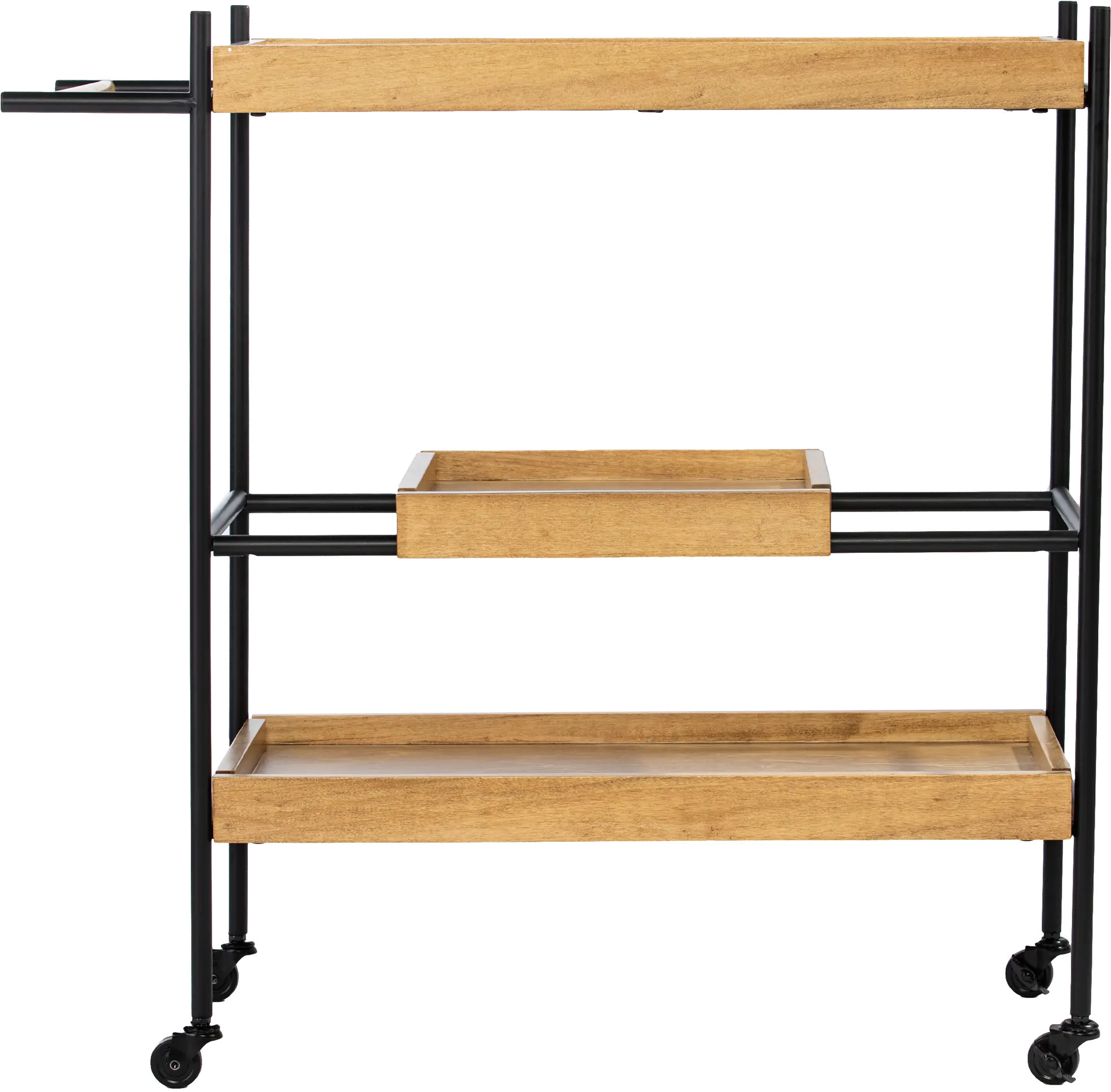 HZ1167040 Claverdon Light Brown Rolling Bar Cart-1