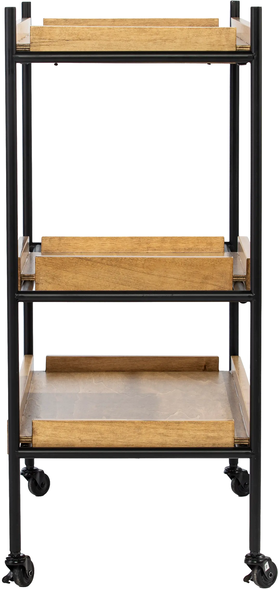 HZ1167040 Claverdon Light Brown Rolling Bar Cart-5
