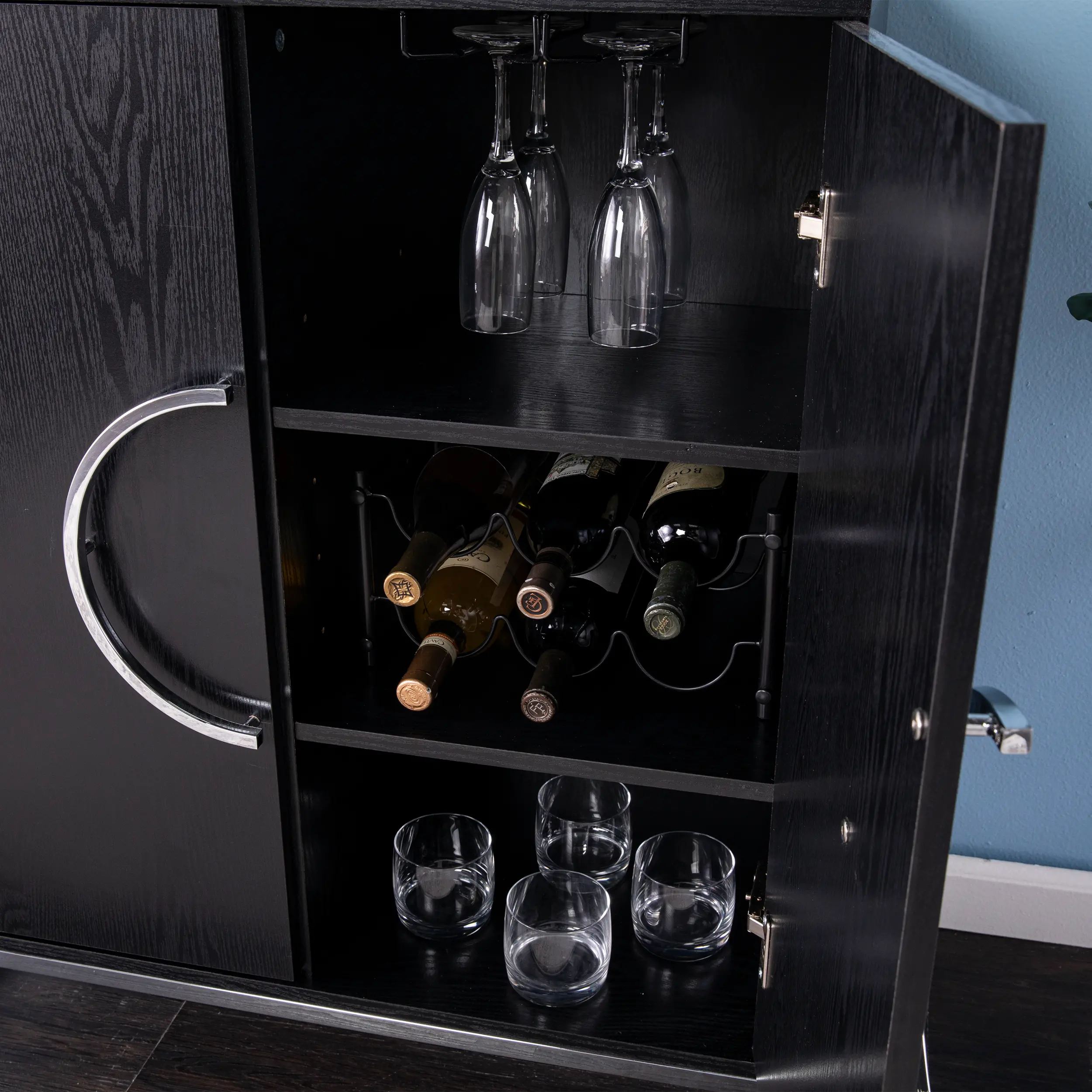 HZ1216741 Pierton Black Double-Door Bar Cabinet-4