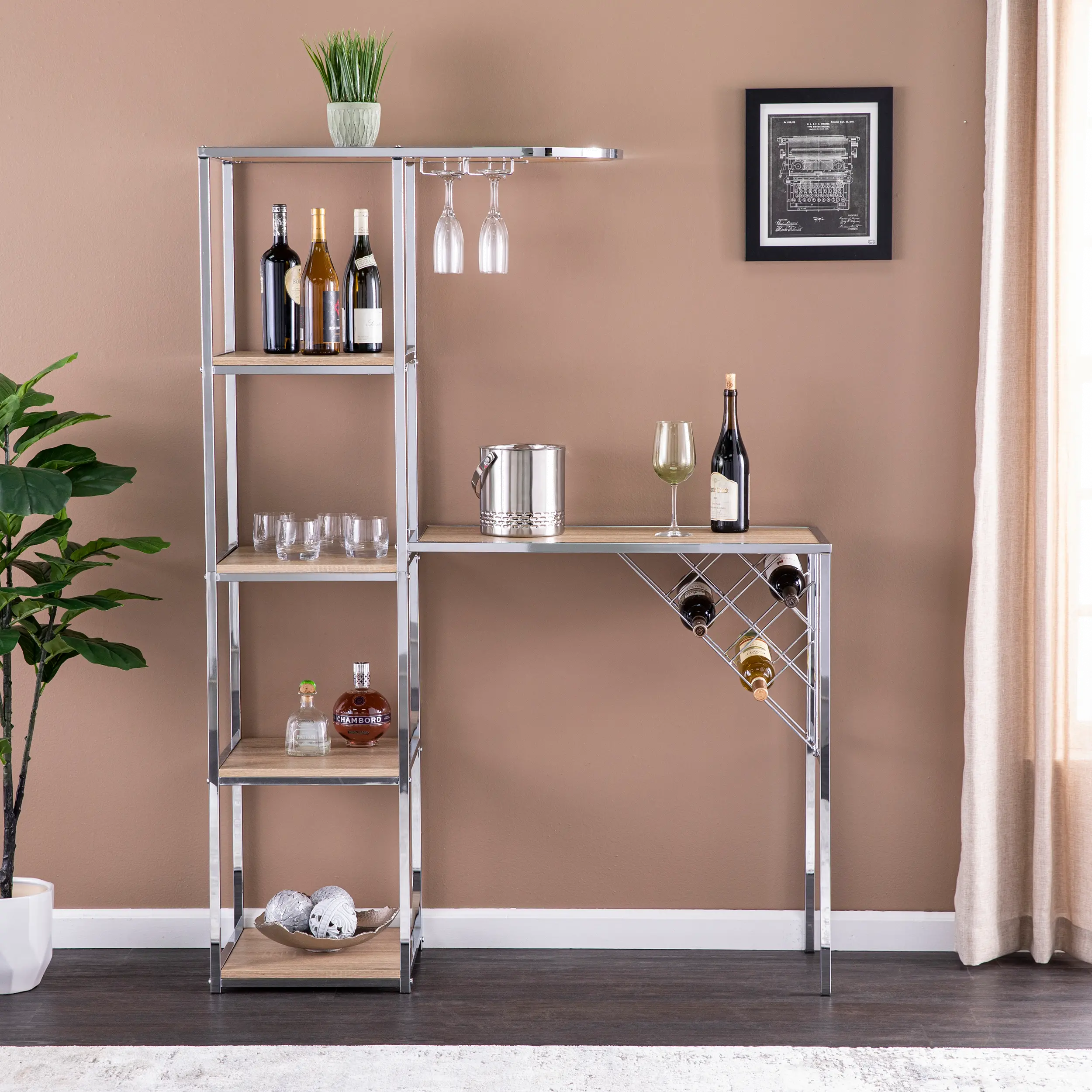 HZ1217512 Northdom Serving Table with Bar Storage-2