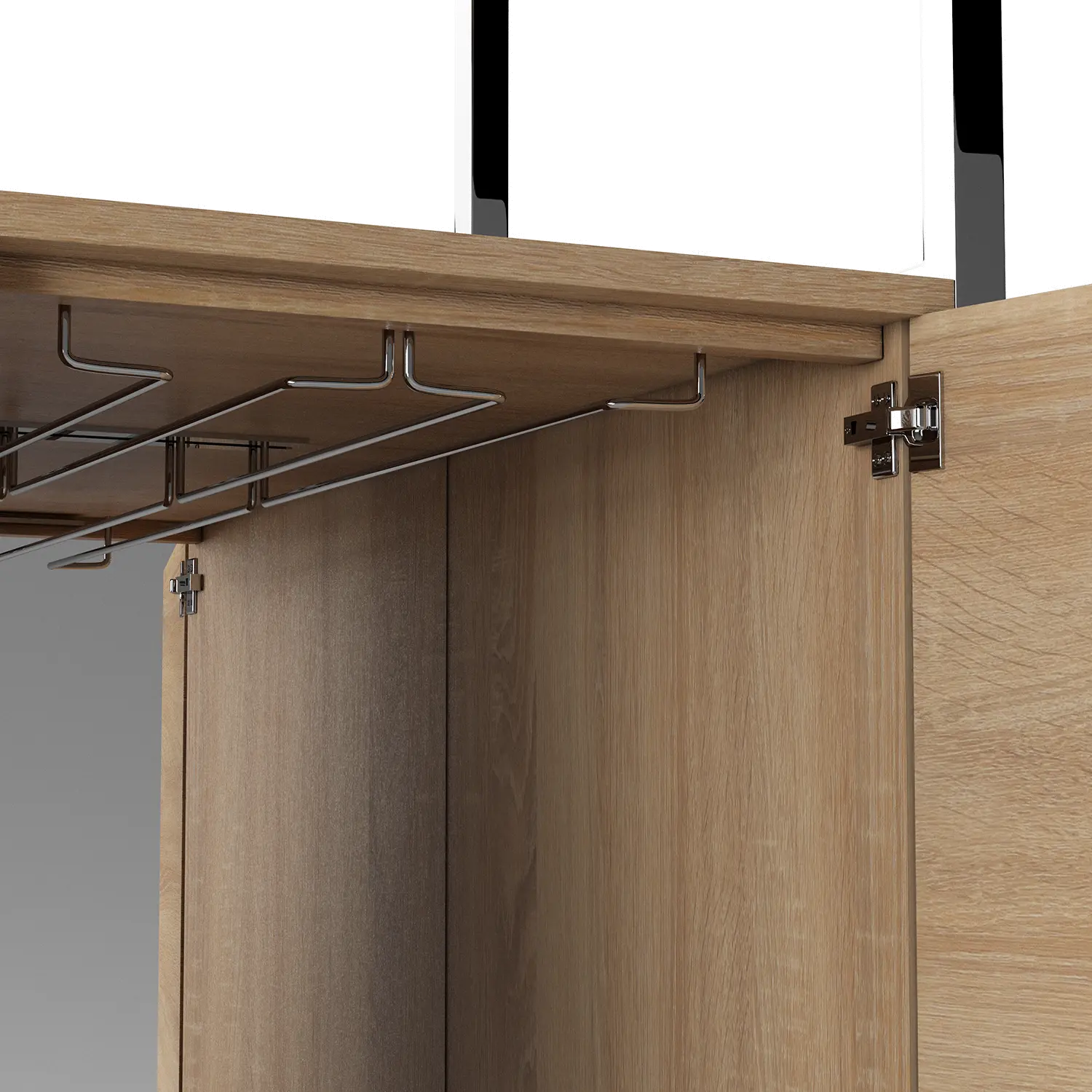 HZ1217541 Northdom Tall Bar Cabinet with Wine Storage-7