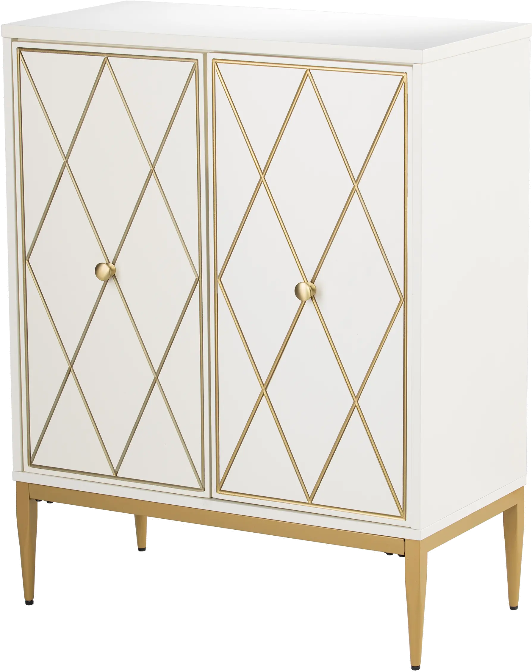 HZ1219541 Marradi White & Gold Accent Cabinet-5