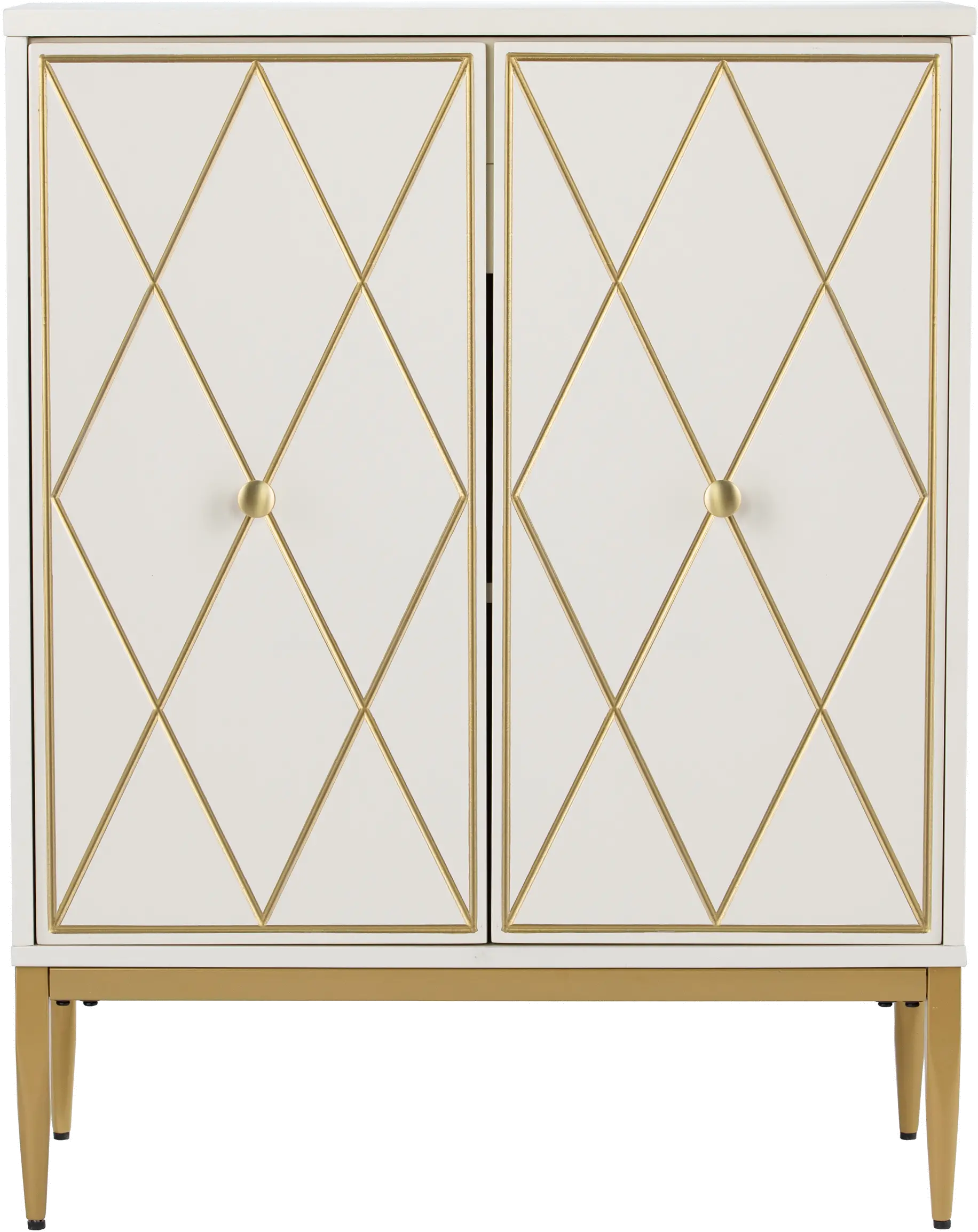 HZ1219541 Marradi White & Gold Accent Cabinet-6