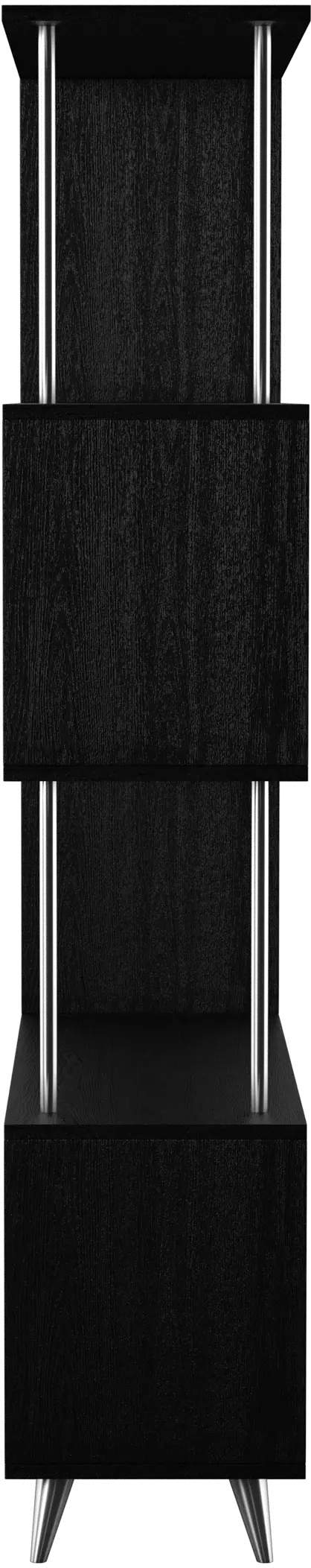 HZ1220038 Beckerman Black Asymmetrical Bookcase-7