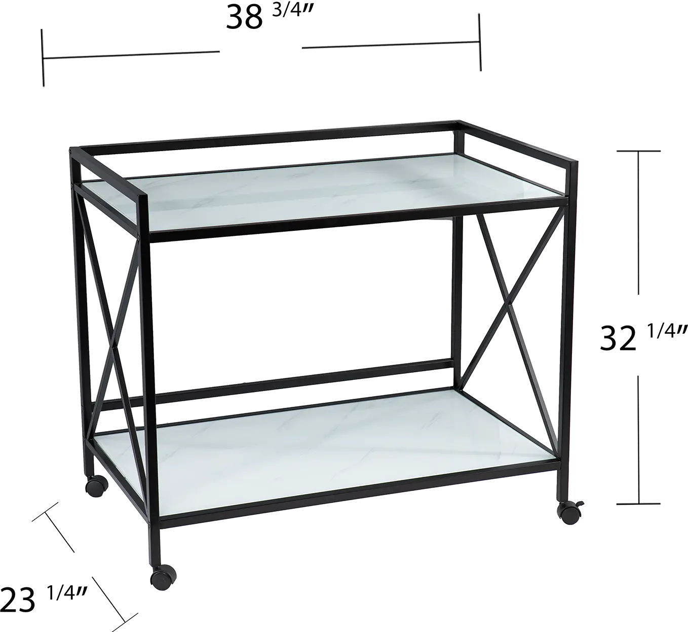 HZ1221440 Maxton Black & White Bar Cart-7