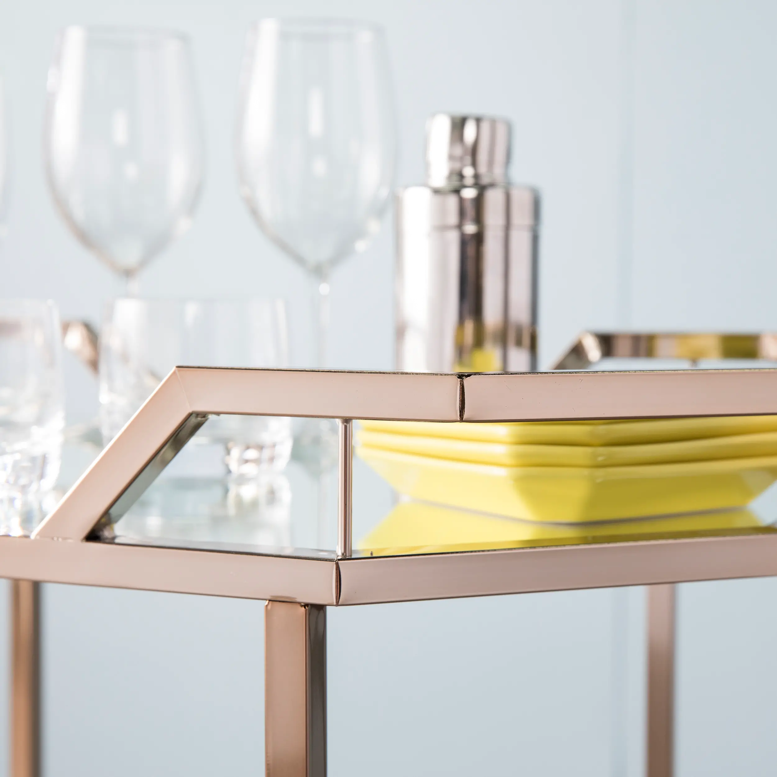 HZ2011 Ari Champagne Art Deco Bar Cart-3