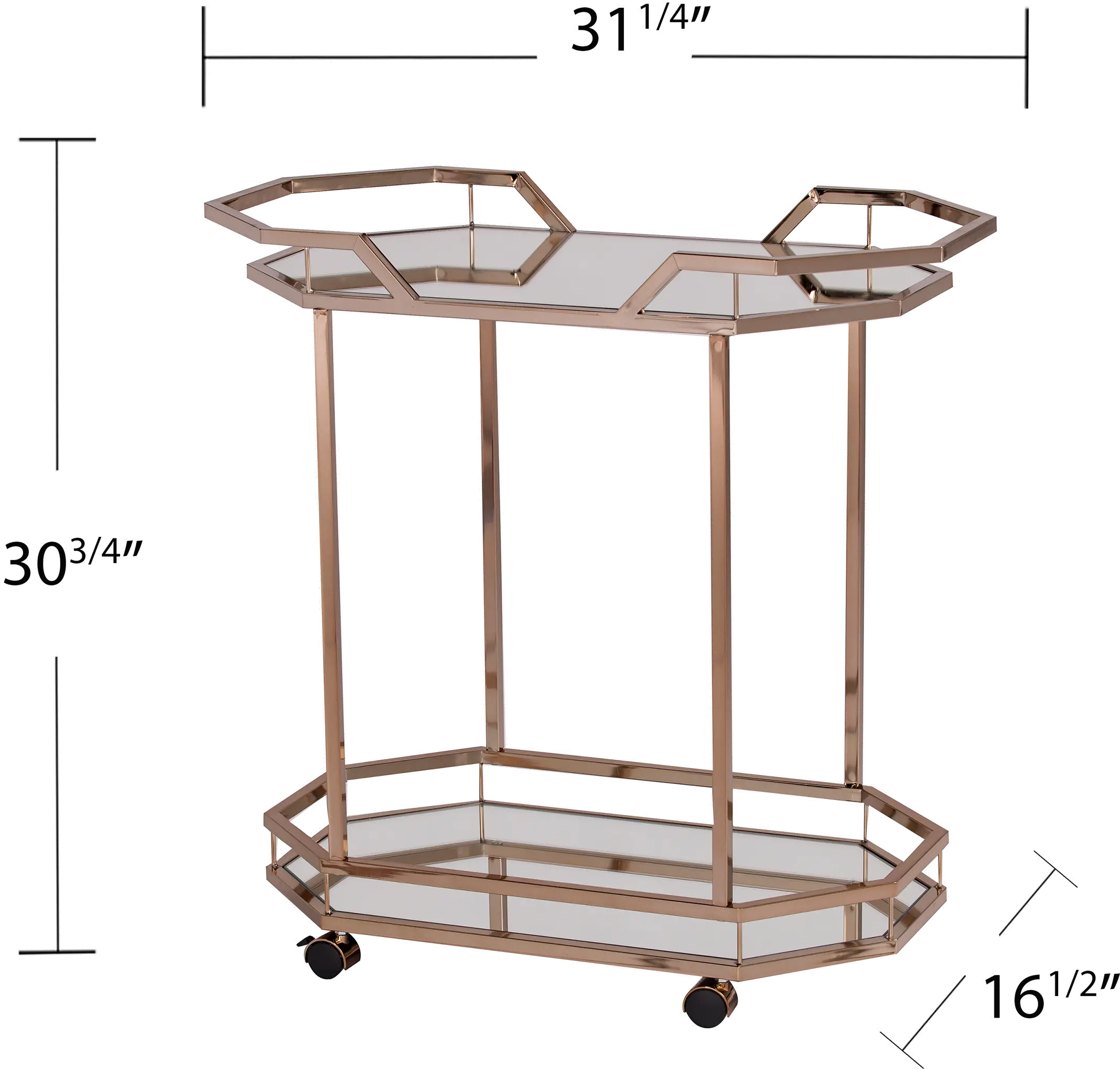 HZ2011 Ari Champagne Art Deco Bar Cart-7