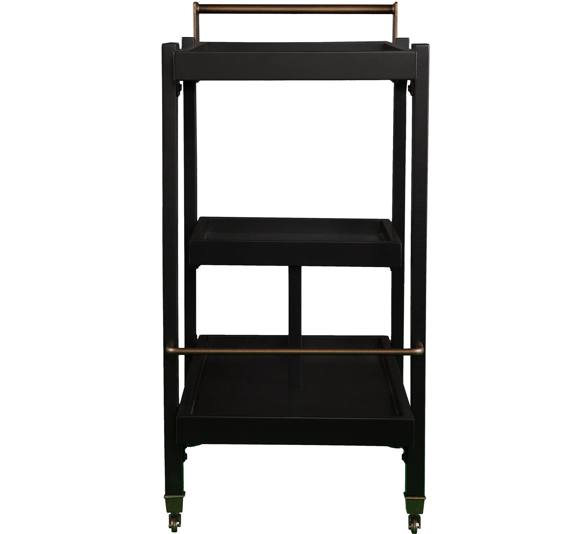HZ2030 Holly & Martin Zhori Black Midcentury Modern Bar Cart-8
