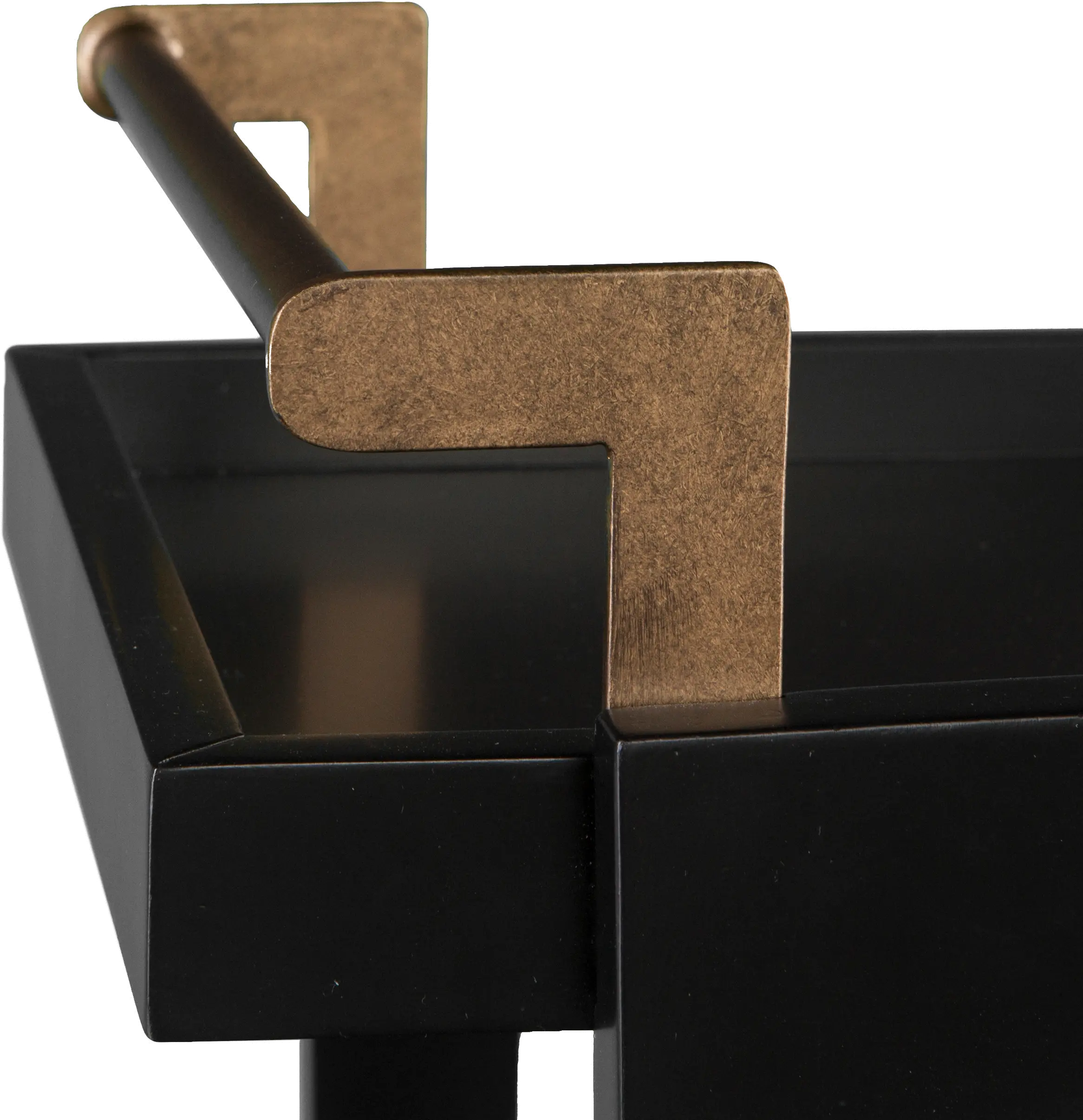HZ2030 Holly & Martin Zhori Black Midcentury Modern Bar Cart-9