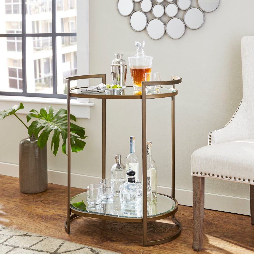 Gardner Small Space Gold Bar Table
