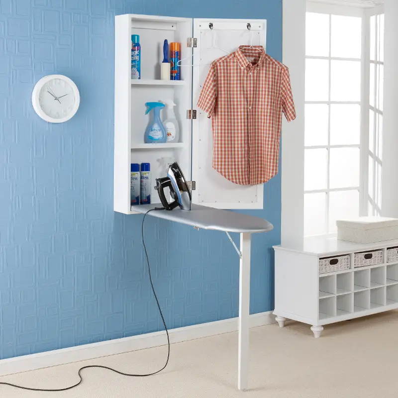 Rowden Off-White Wall Mount Ironing Center