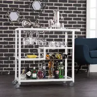 HZ8818 Holly & Martin Zephs White Bar Cart
