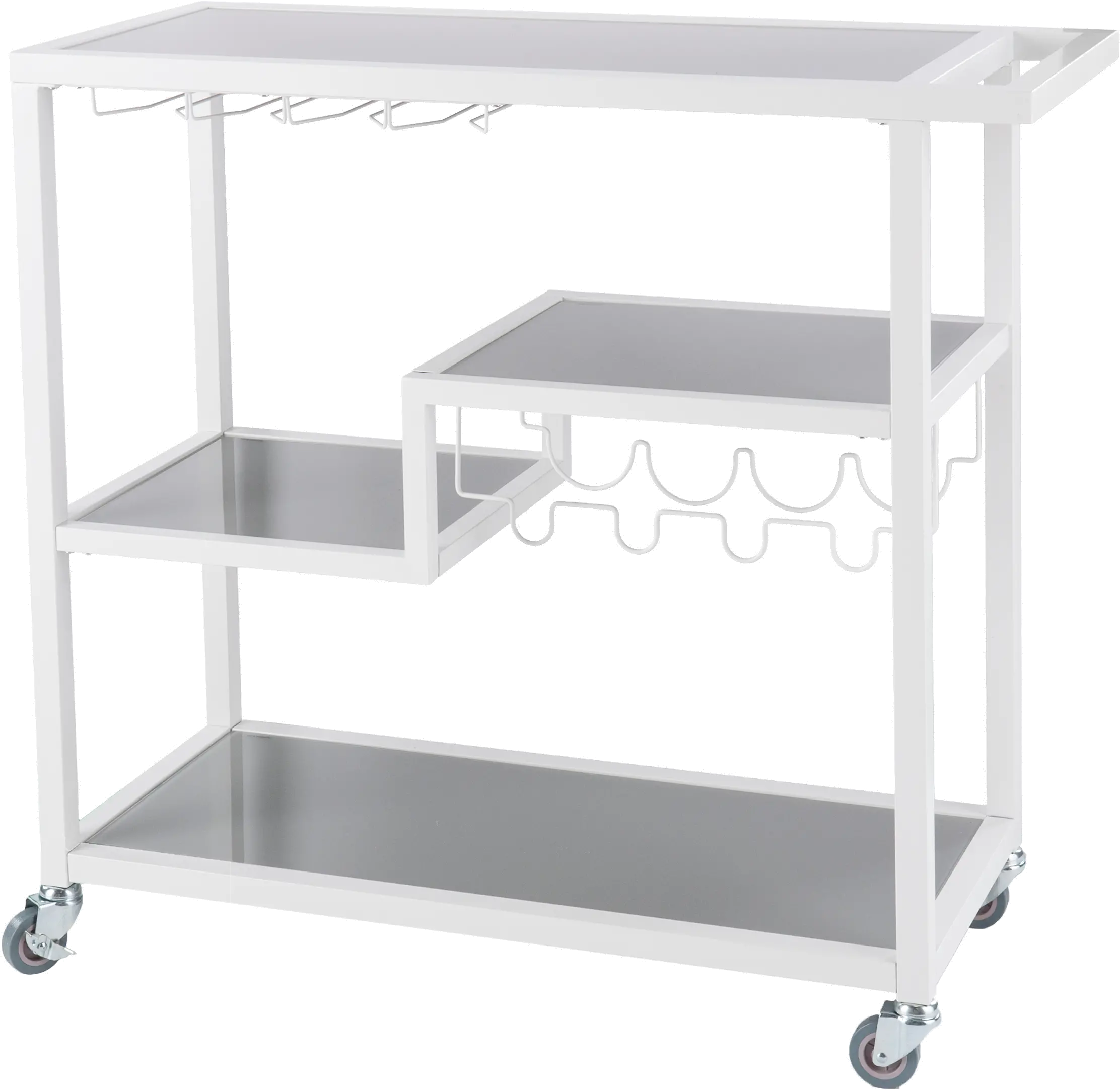 HZ8818 Holly & Martin Zephs White Bar Cart-4