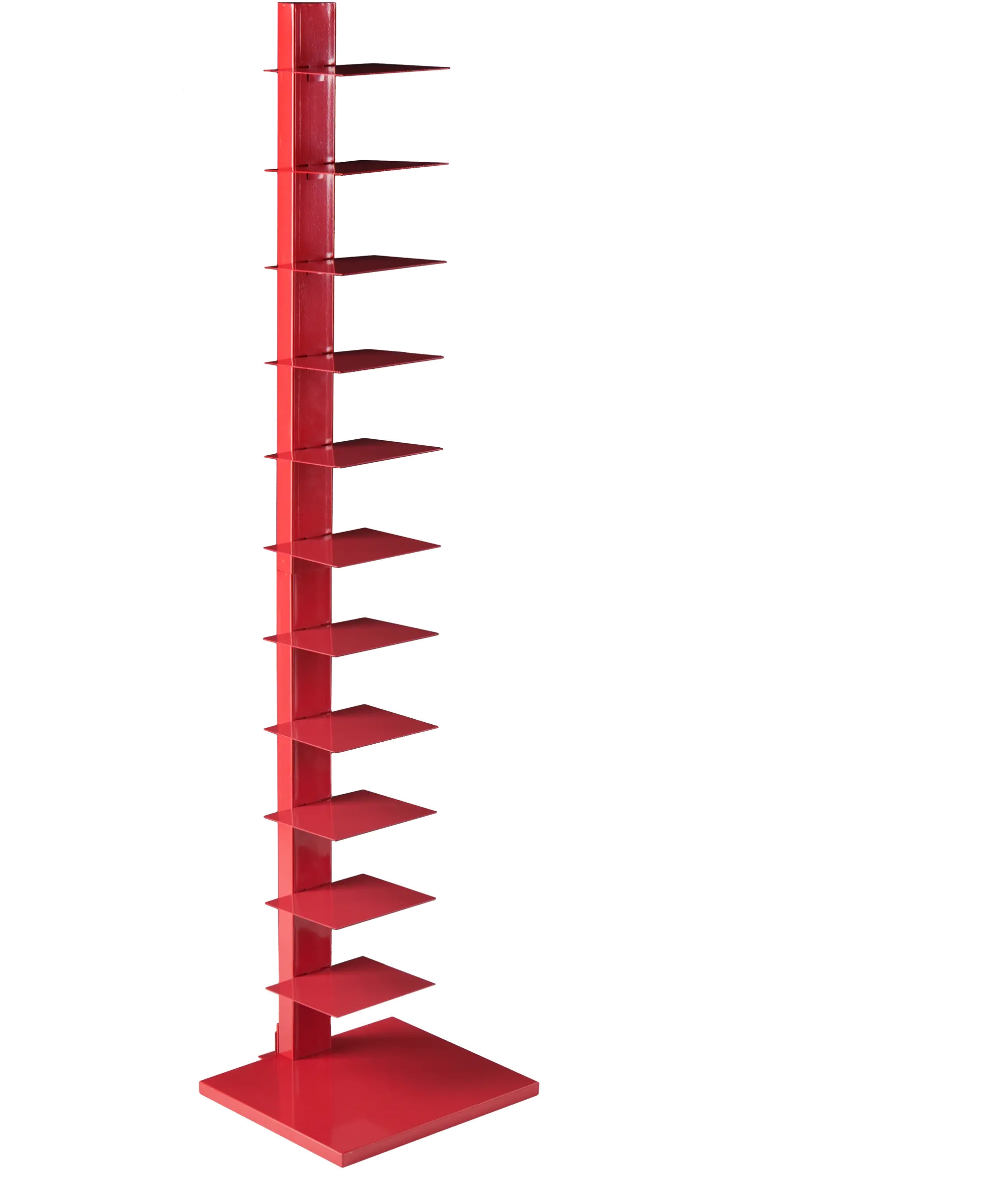 HZ9492 Stewartby Poppy Red Spine Tower Bookshelf-3