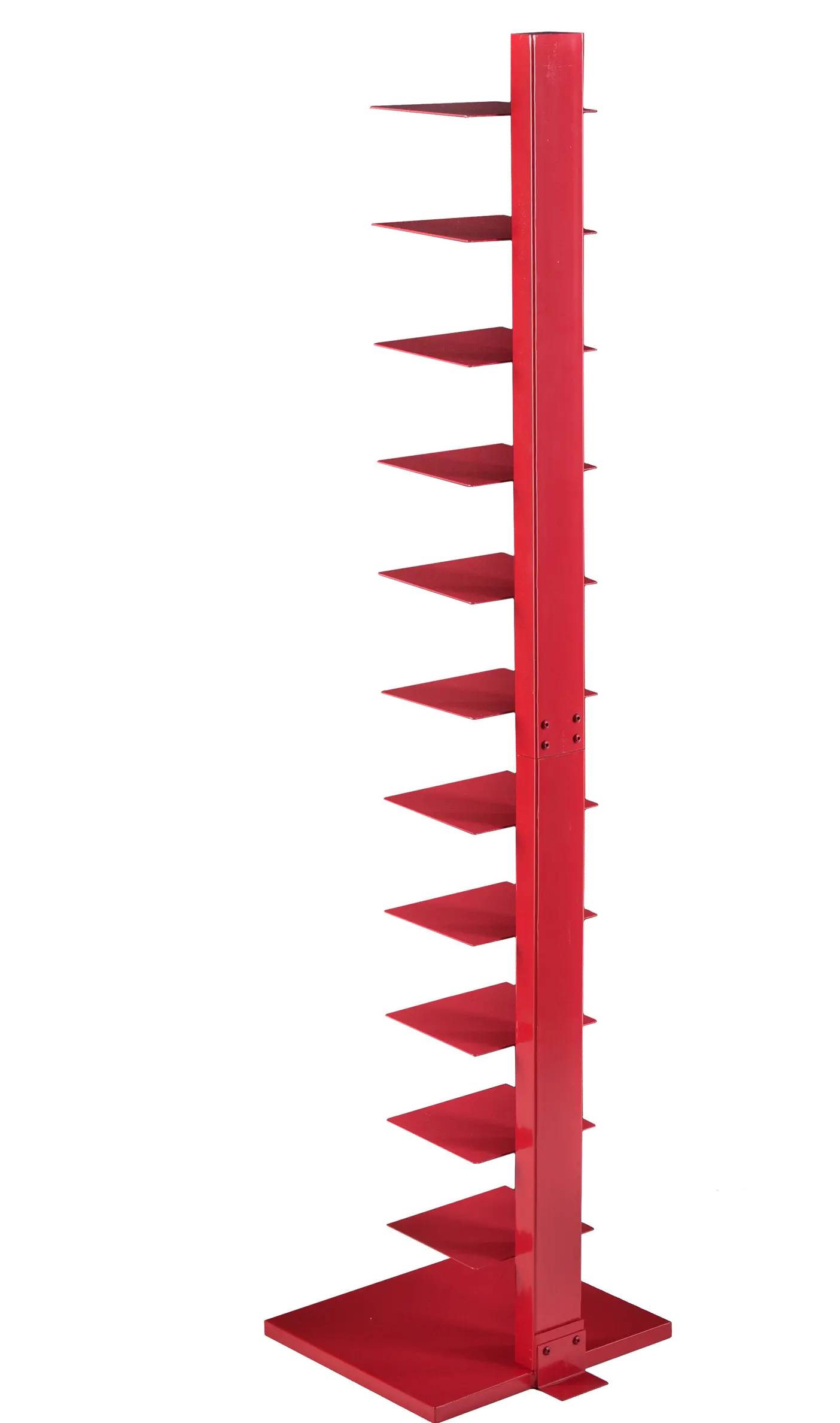HZ9492 Stewartby Poppy Red Spine Tower Bookshelf-4