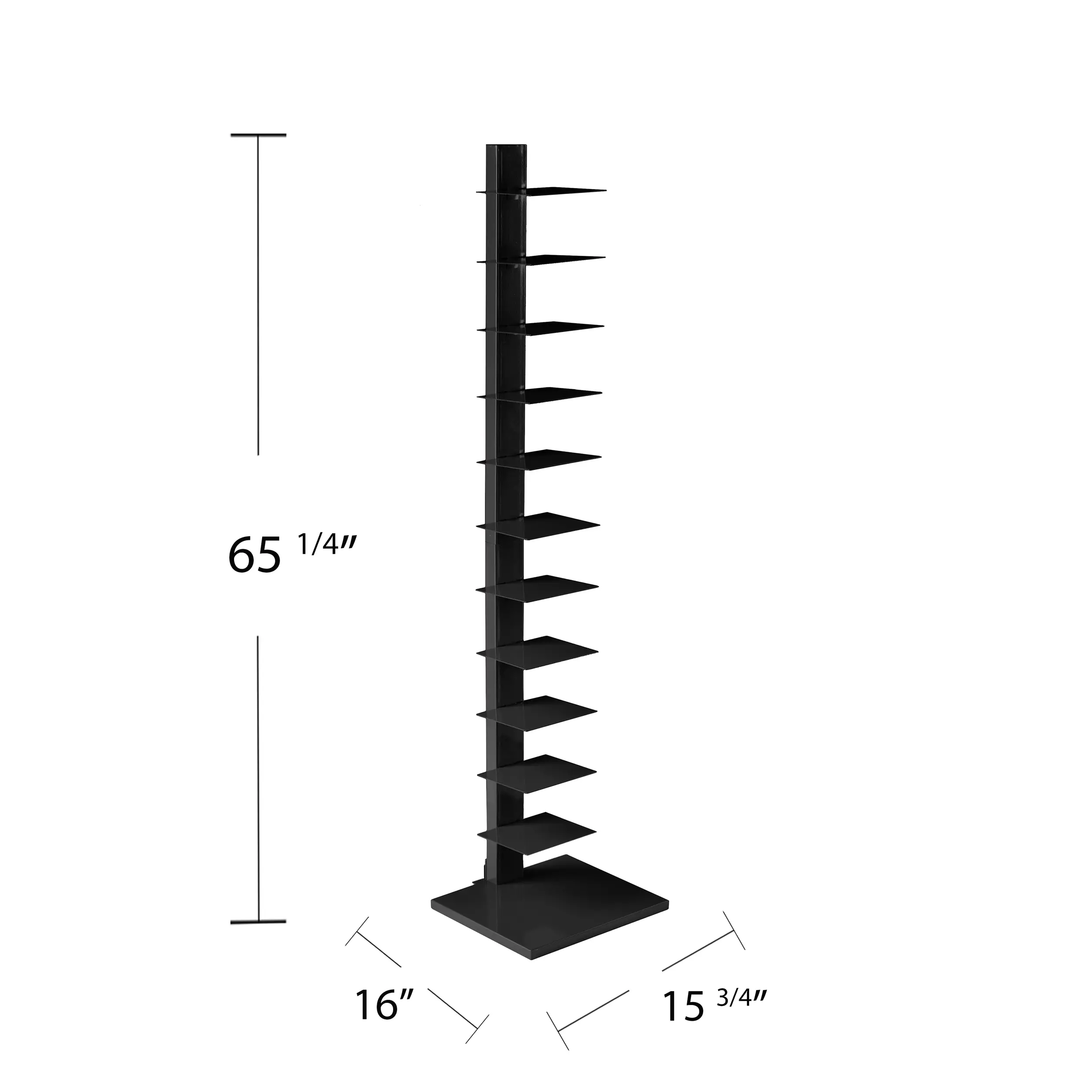 HZ9493 Stewartby Black Spine Tower Bookshelf-5