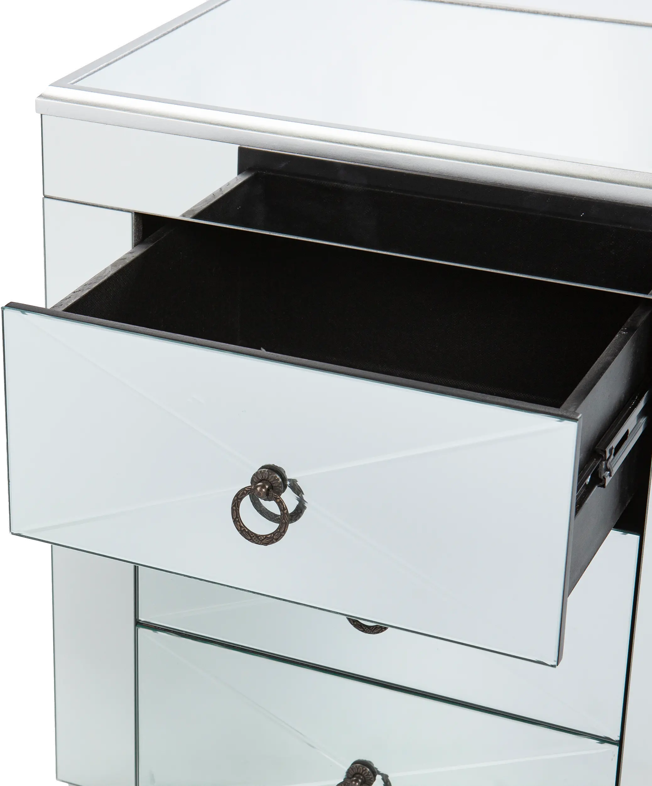 OC0792 Cresheim Mirrored End Table with Drawers-9