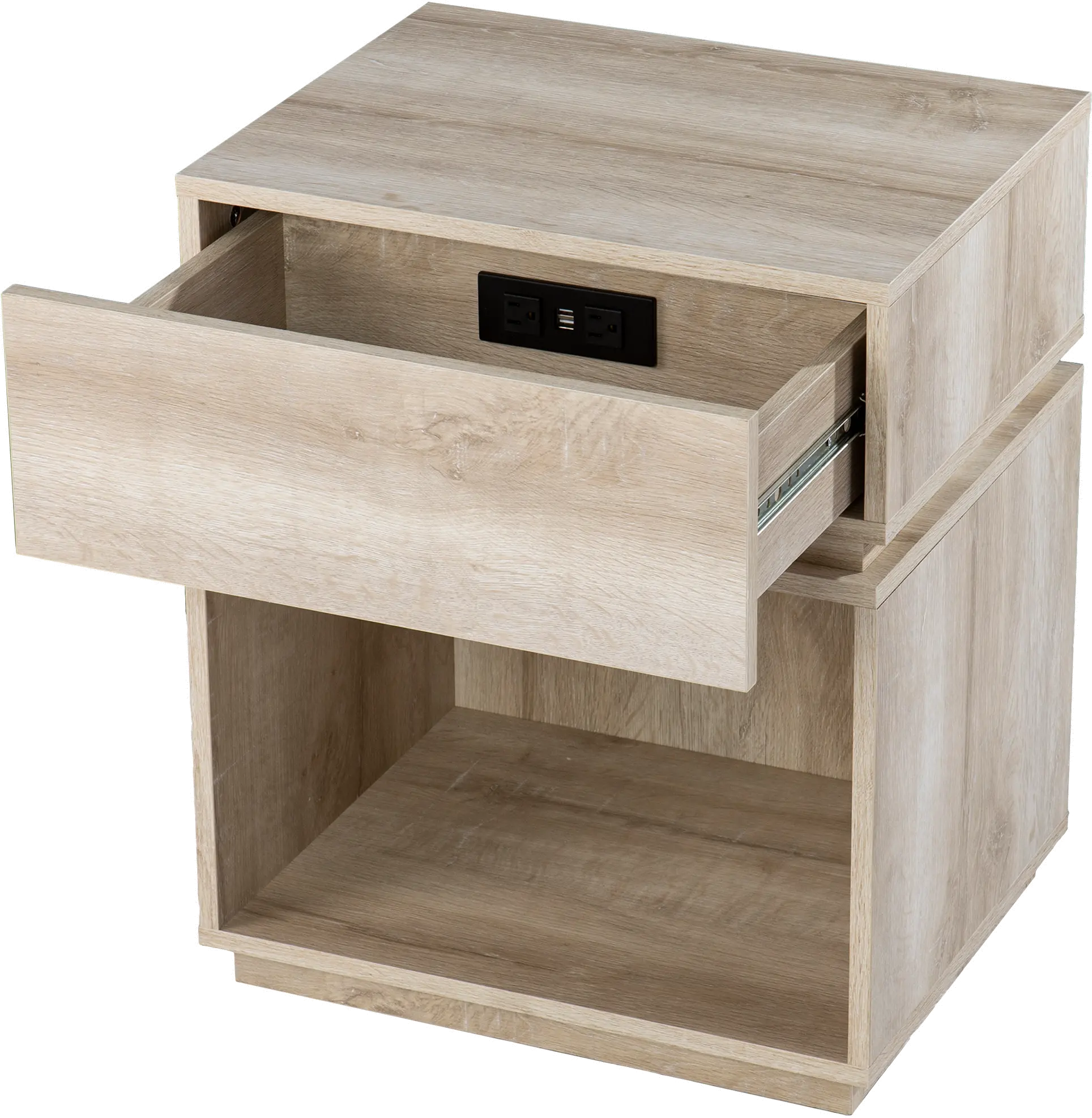 OC1106906 Mortayne Whitewash End Table with Charging Station-4