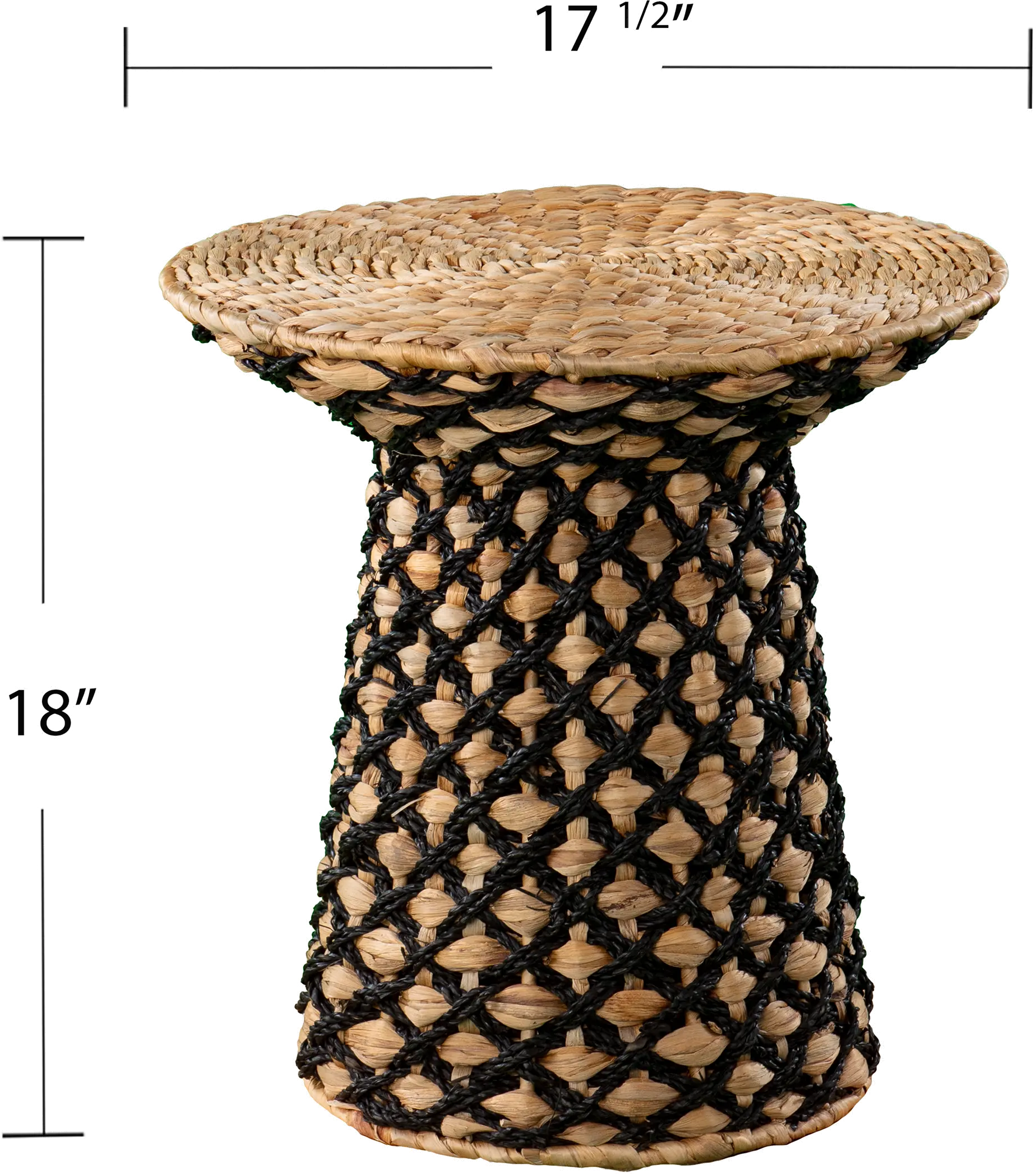 OC1118006 Bogardy Black & Brown Woven Accent Table-6
