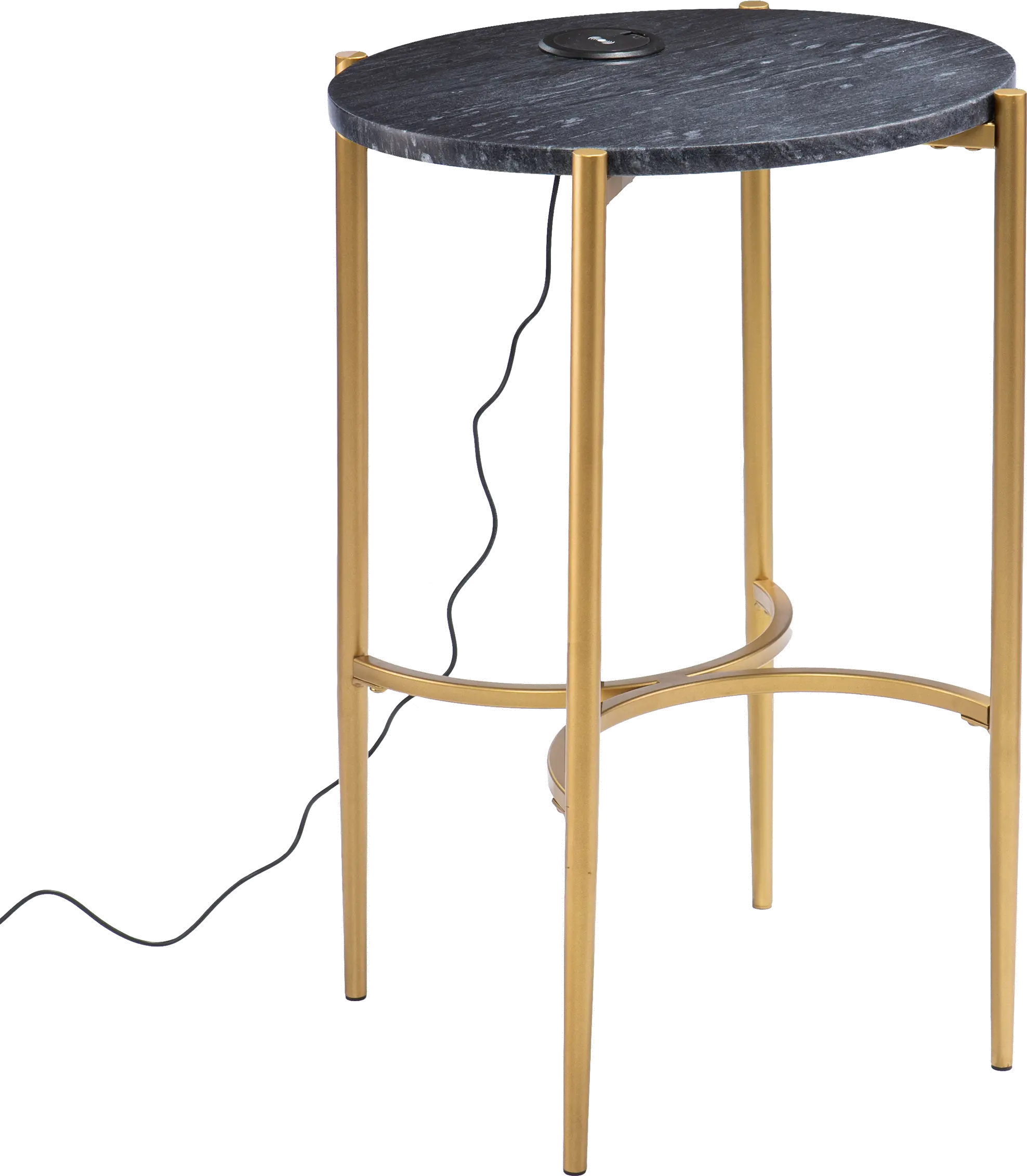 OC1134606 Clarvin Round Side Table with Wireless Charging Station-5