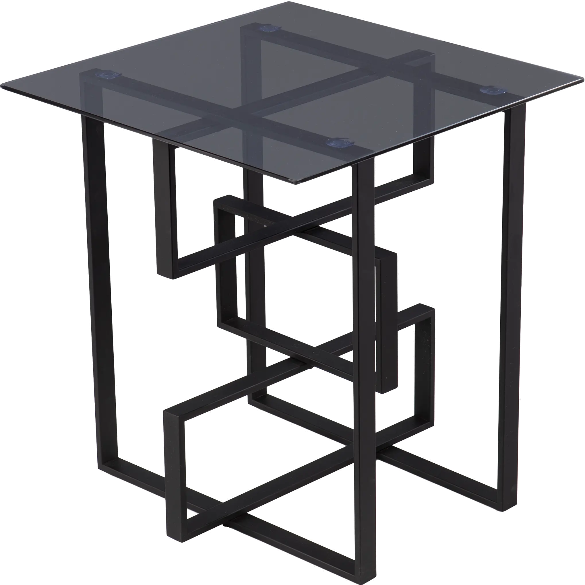 OC1139506 Clanlin Black Glass-Top Accent Table-1