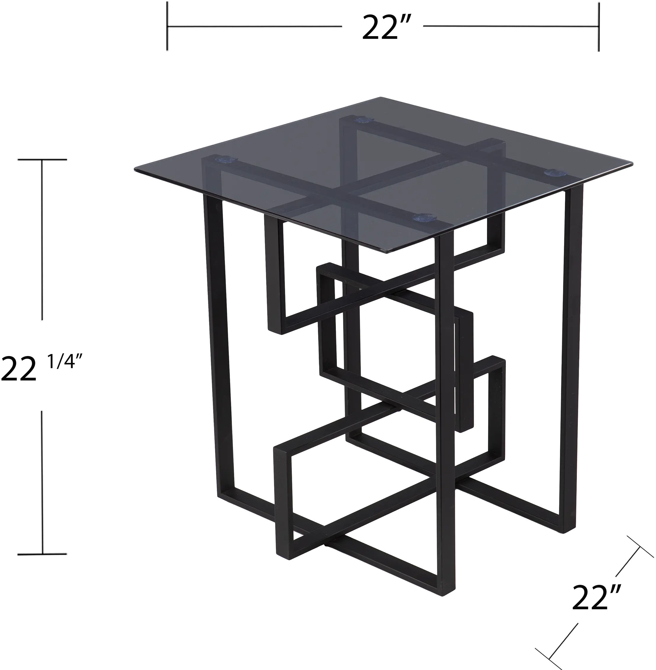 OC1139506 Clanlin Black Glass-Top Accent Table-6