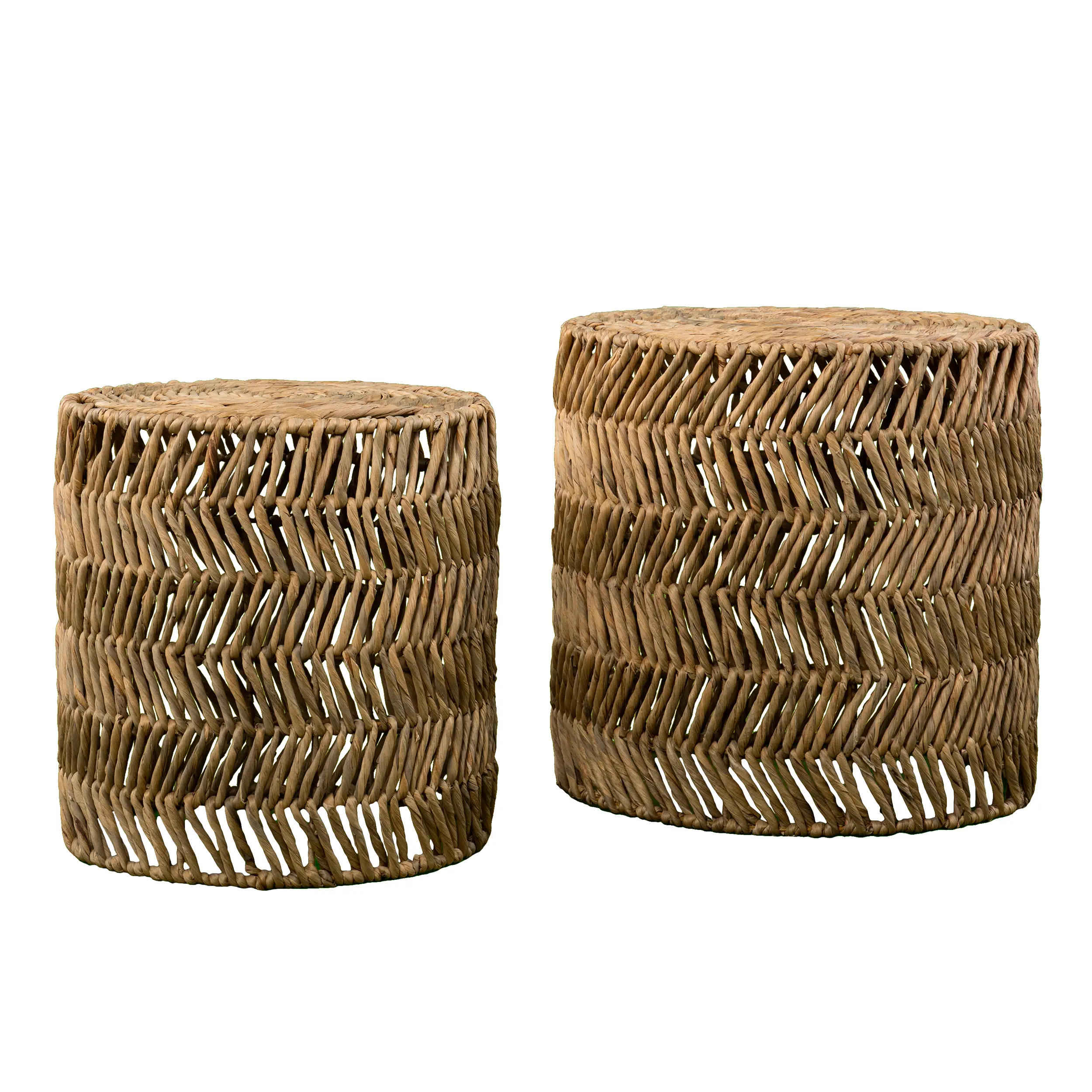 OC1153604 Davari Water Hyacinth Round Accent Tables – Set of 2-1