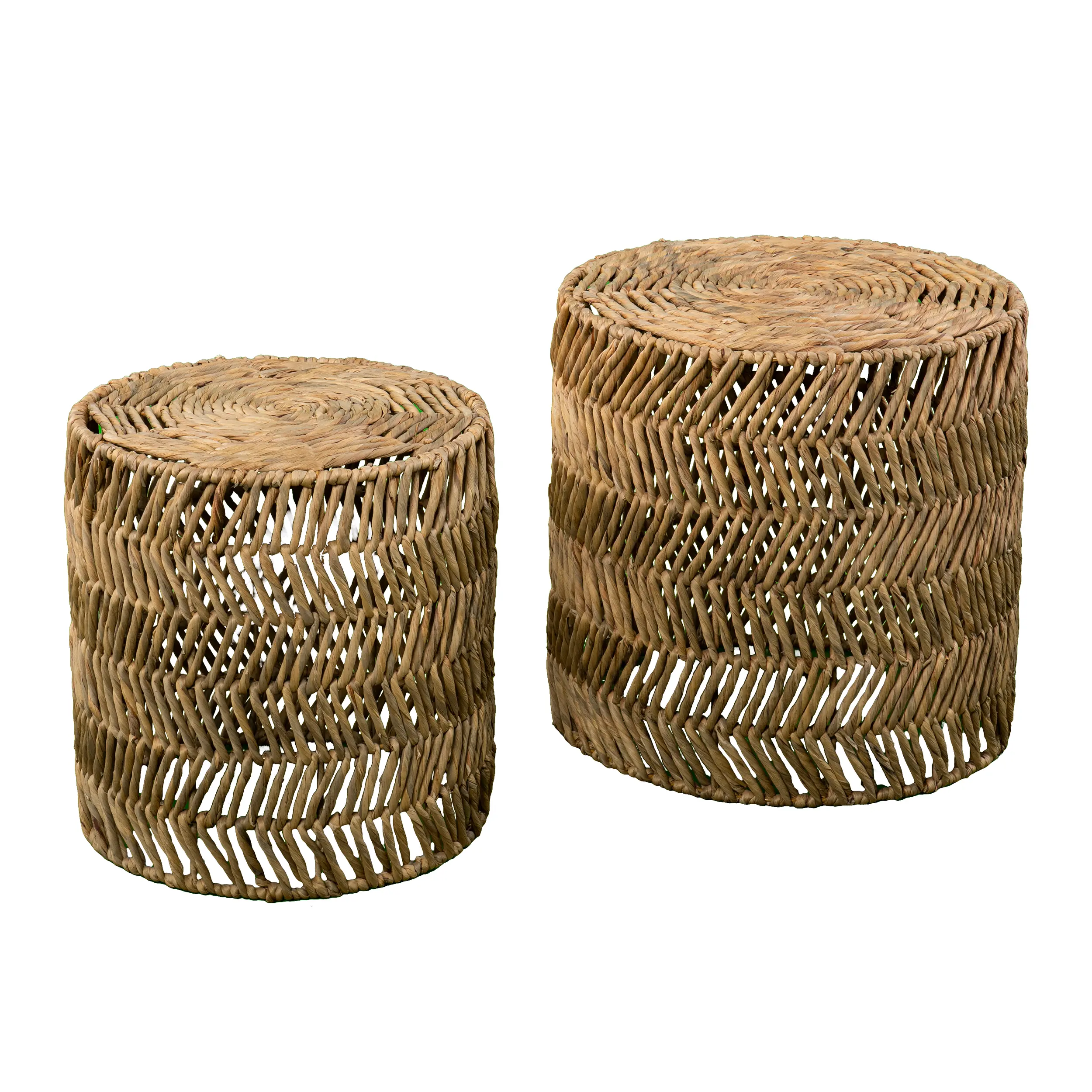 OC1153604 Davari Water Hyacinth Round Accent Tables – Set of 2-4