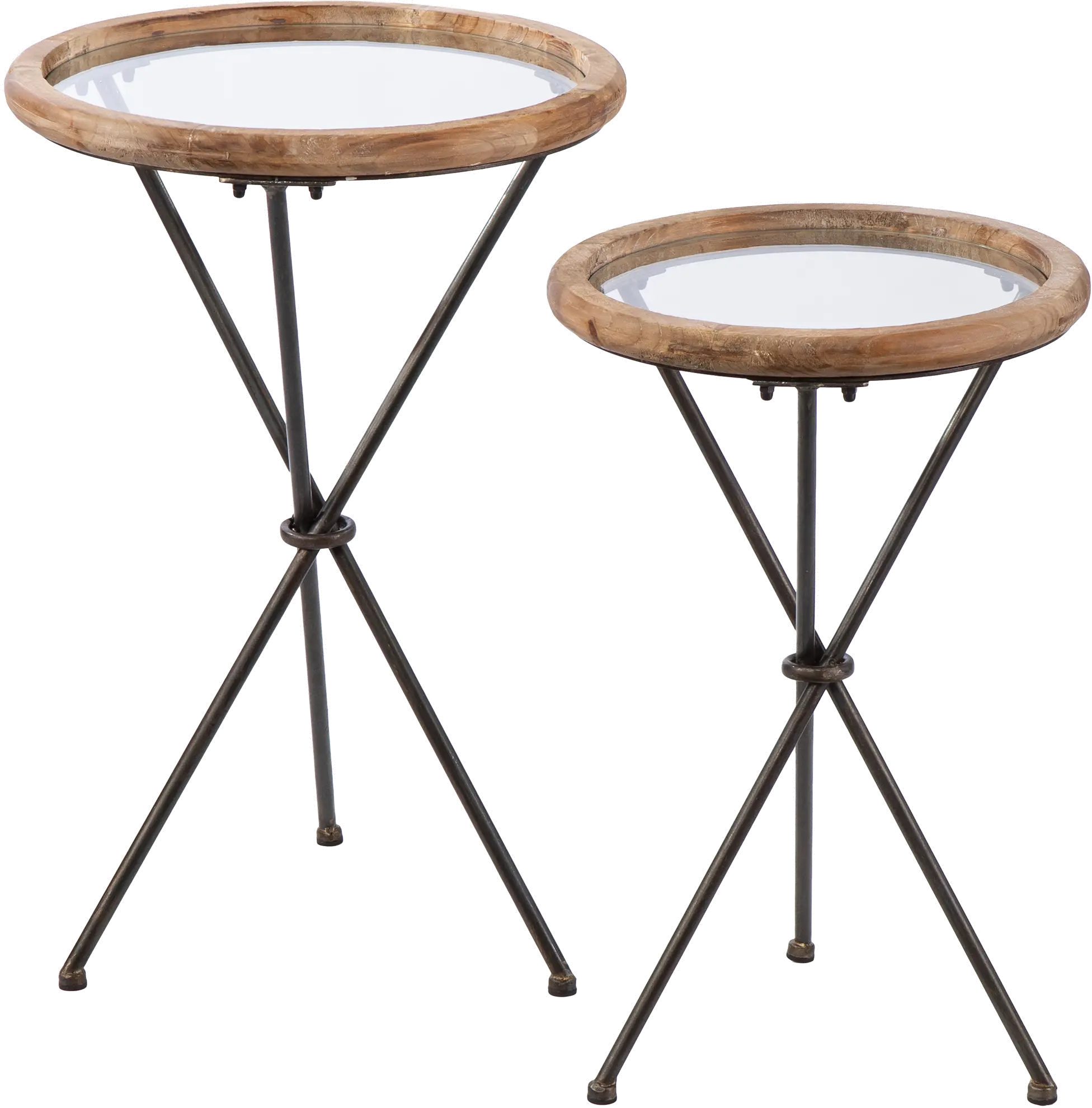OC1159904 Crellon Glass-Top Accent Tables – Set of 2-1
