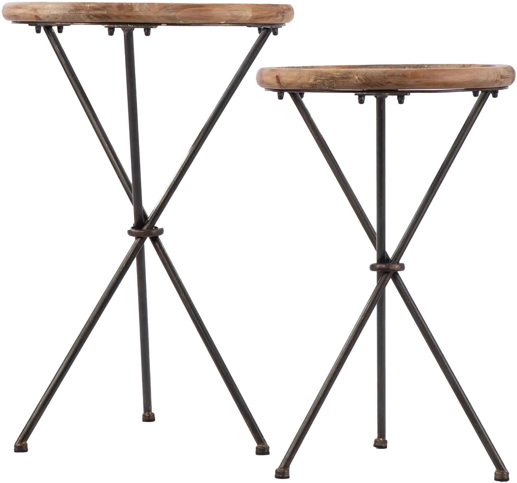 OC1159904 Crellon Glass-Top Accent Tables – Set of 2-4