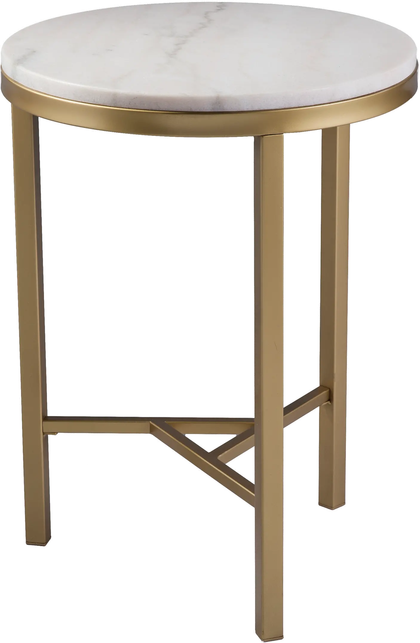 OC1749 Garza Marble & Champagne Round Side Table-5