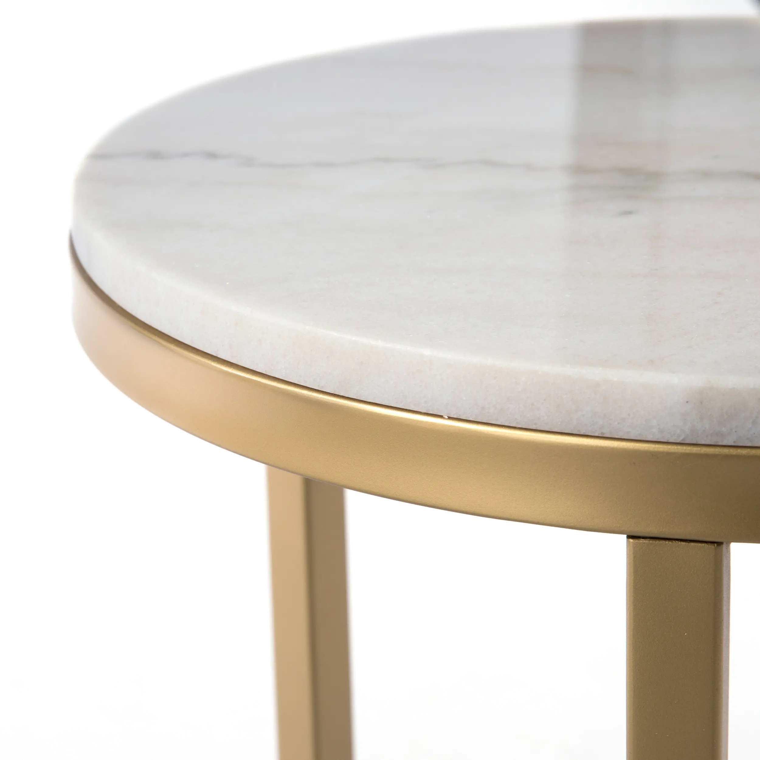 OC1749 Garza Marble & Champagne Round Side Table-6