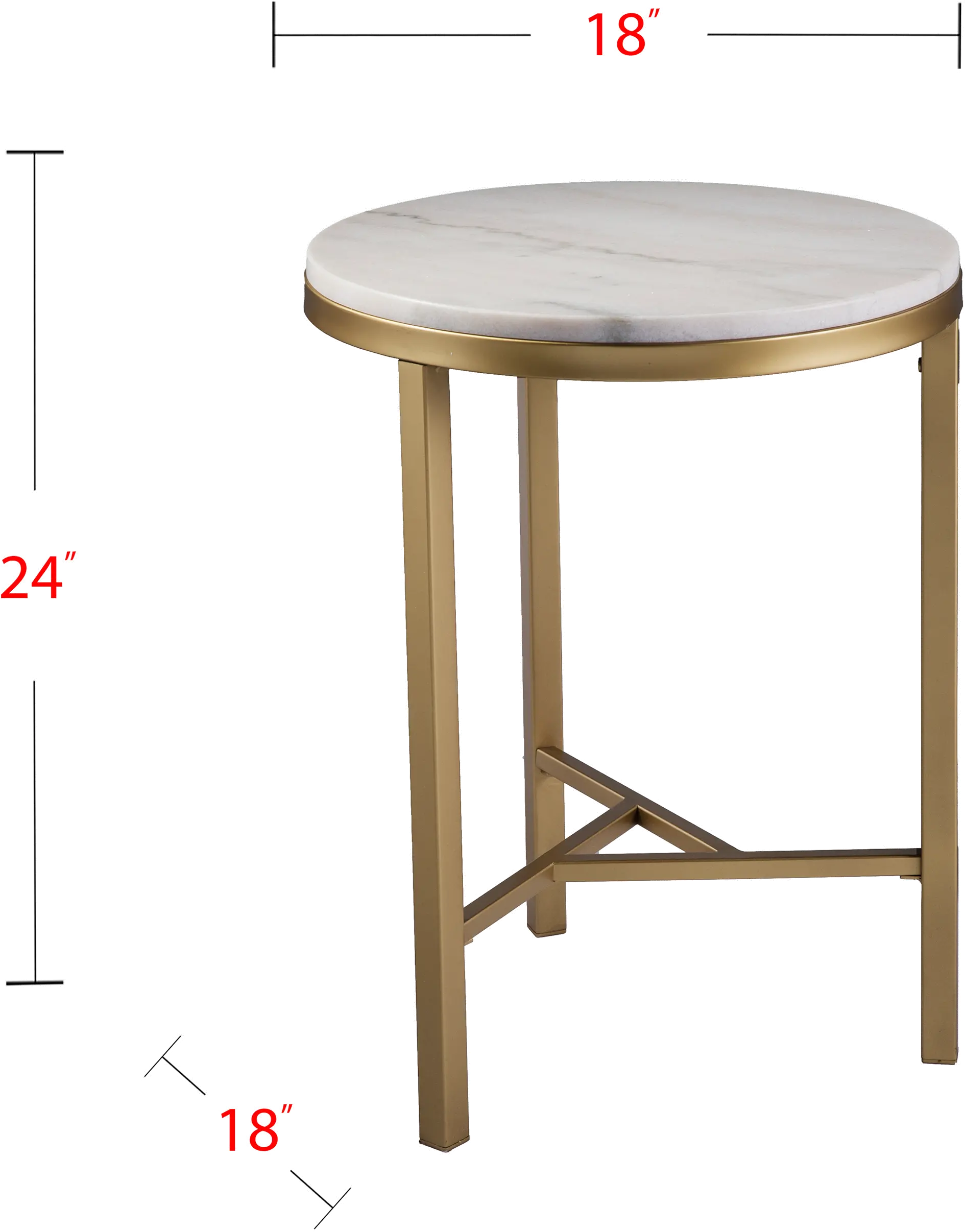 OC1749 Garza Marble & Champagne Round Side Table-8
