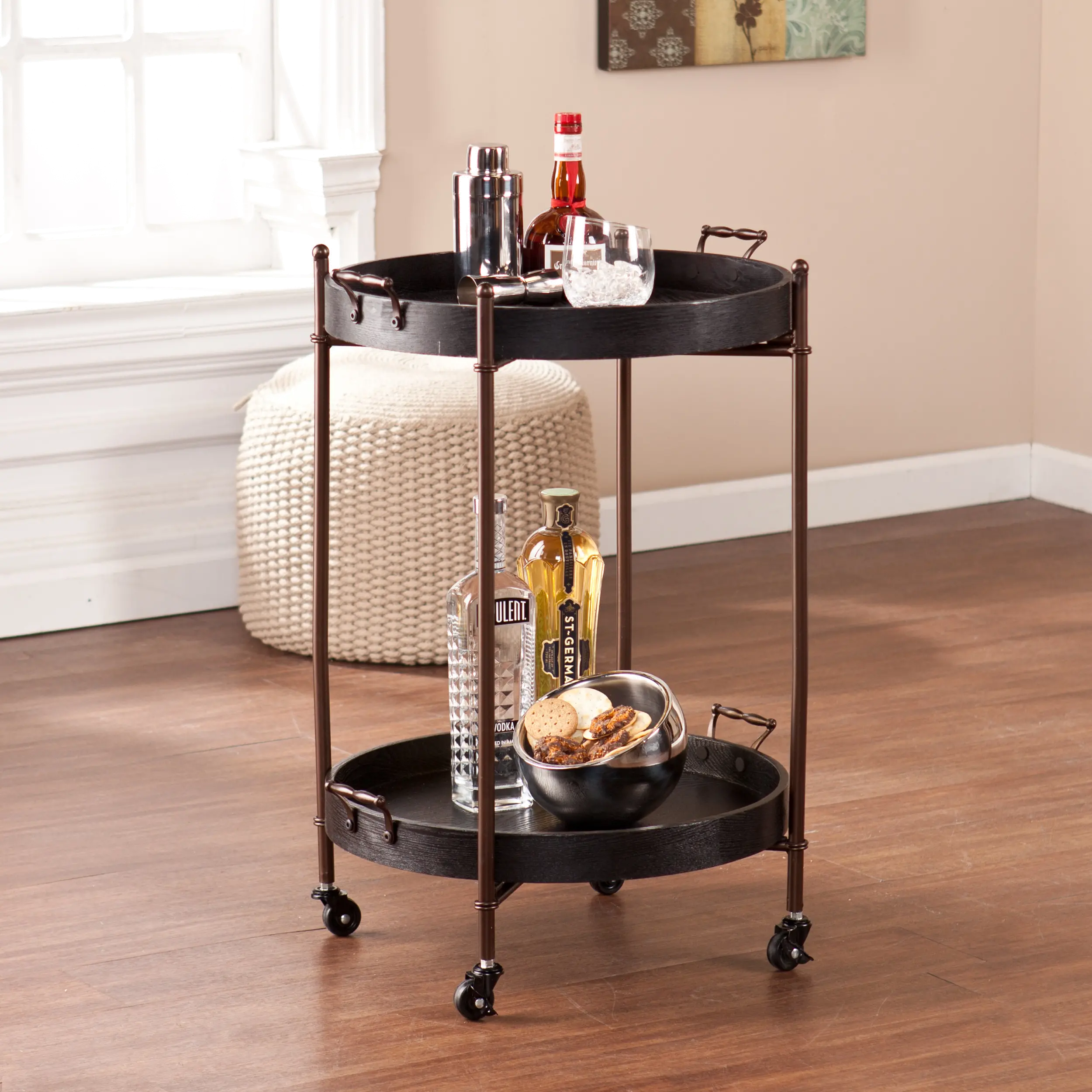 OC2087 Alfred Two-Tier Round Butler Table-2