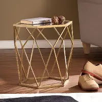 OC2320 Joelle Gold Geometric Accent Table