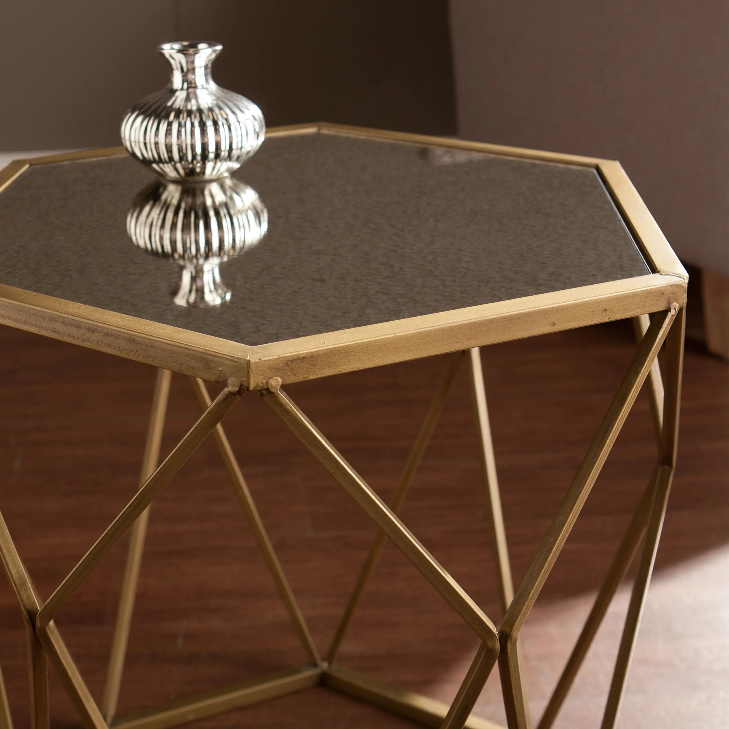 OC2320 Joelle Gold Geometric Accent Table-3