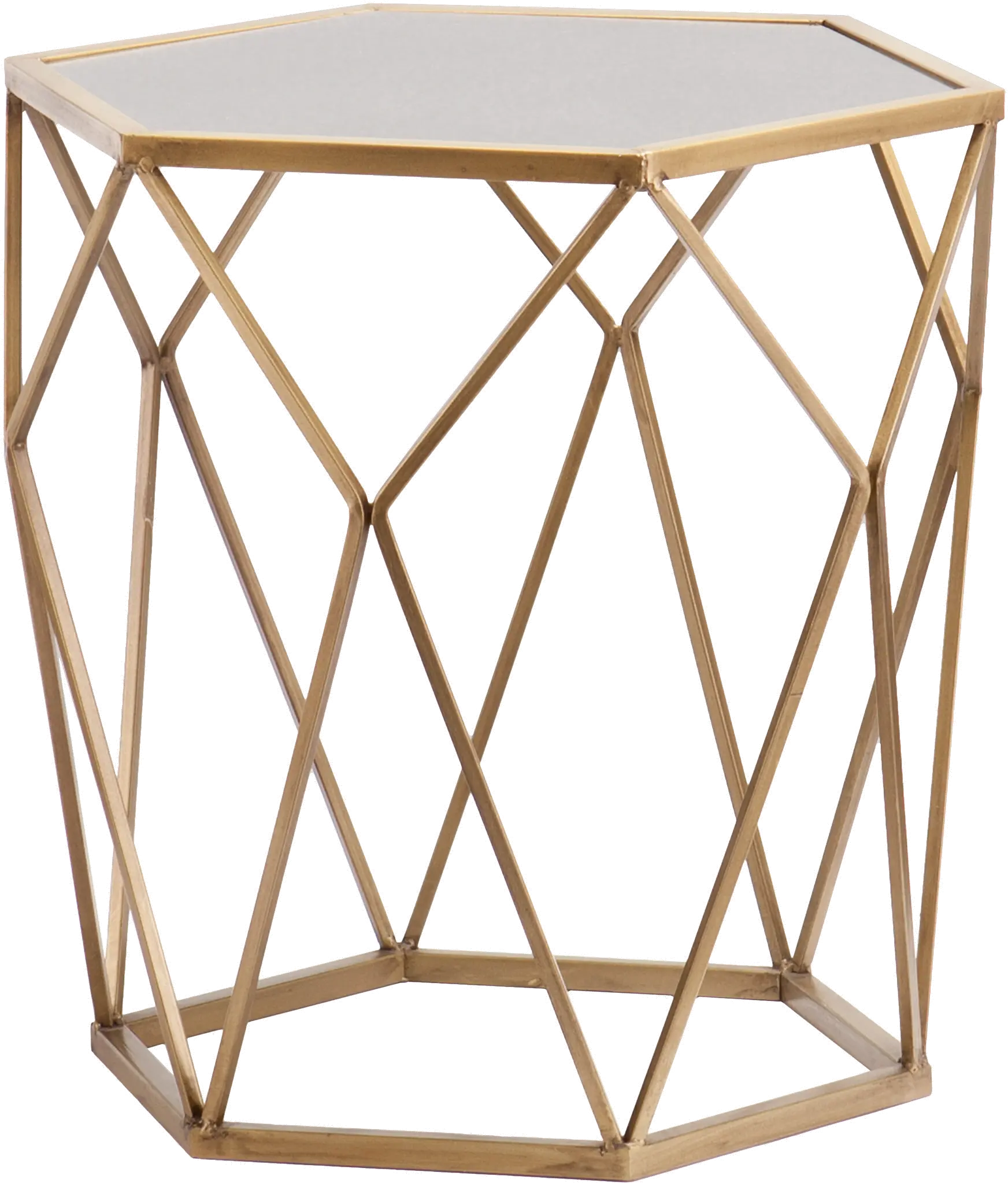 OC2320 Joelle Gold Geometric Accent Table-1
