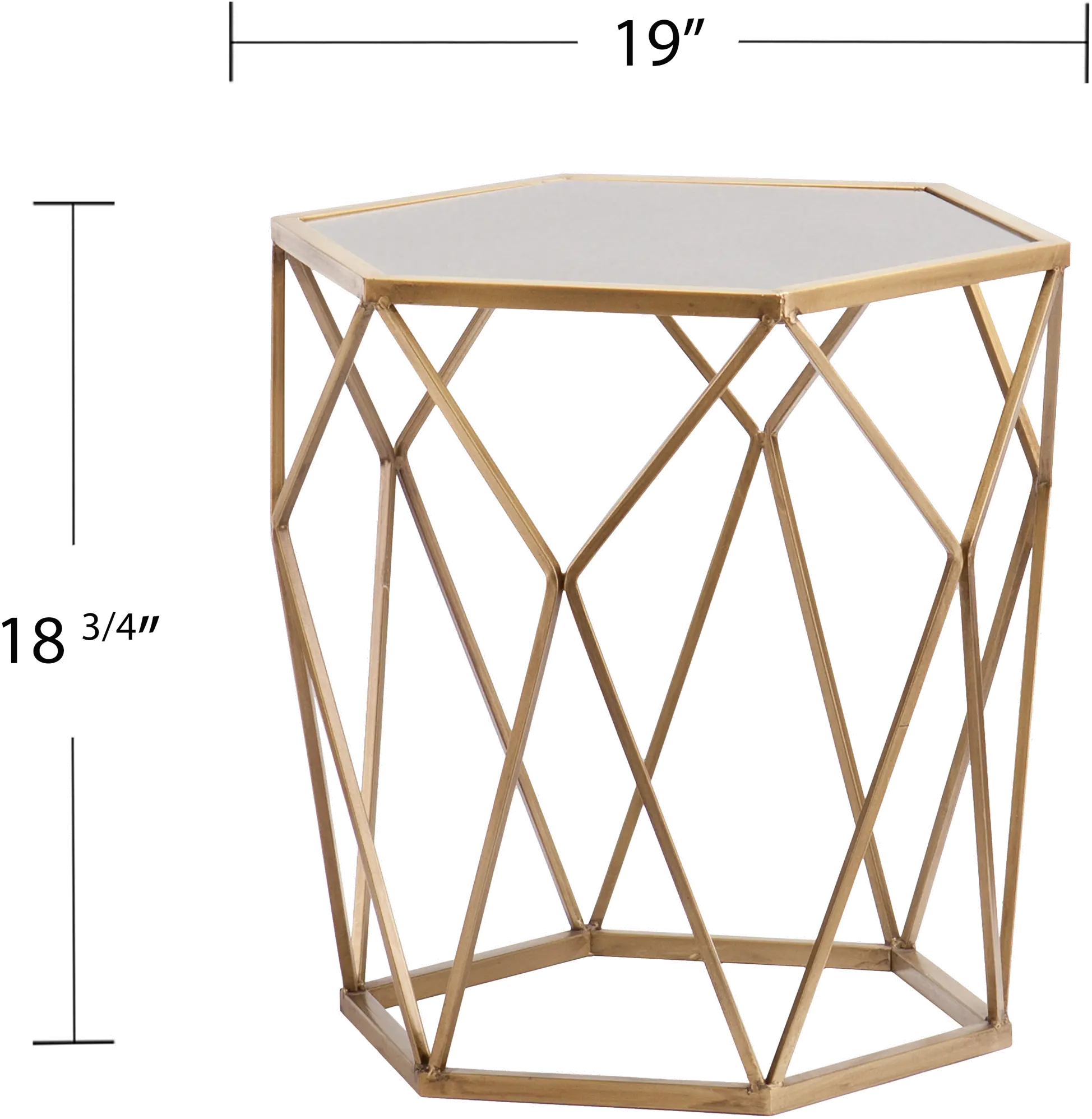OC2320 Joelle Gold Geometric Accent Table-5